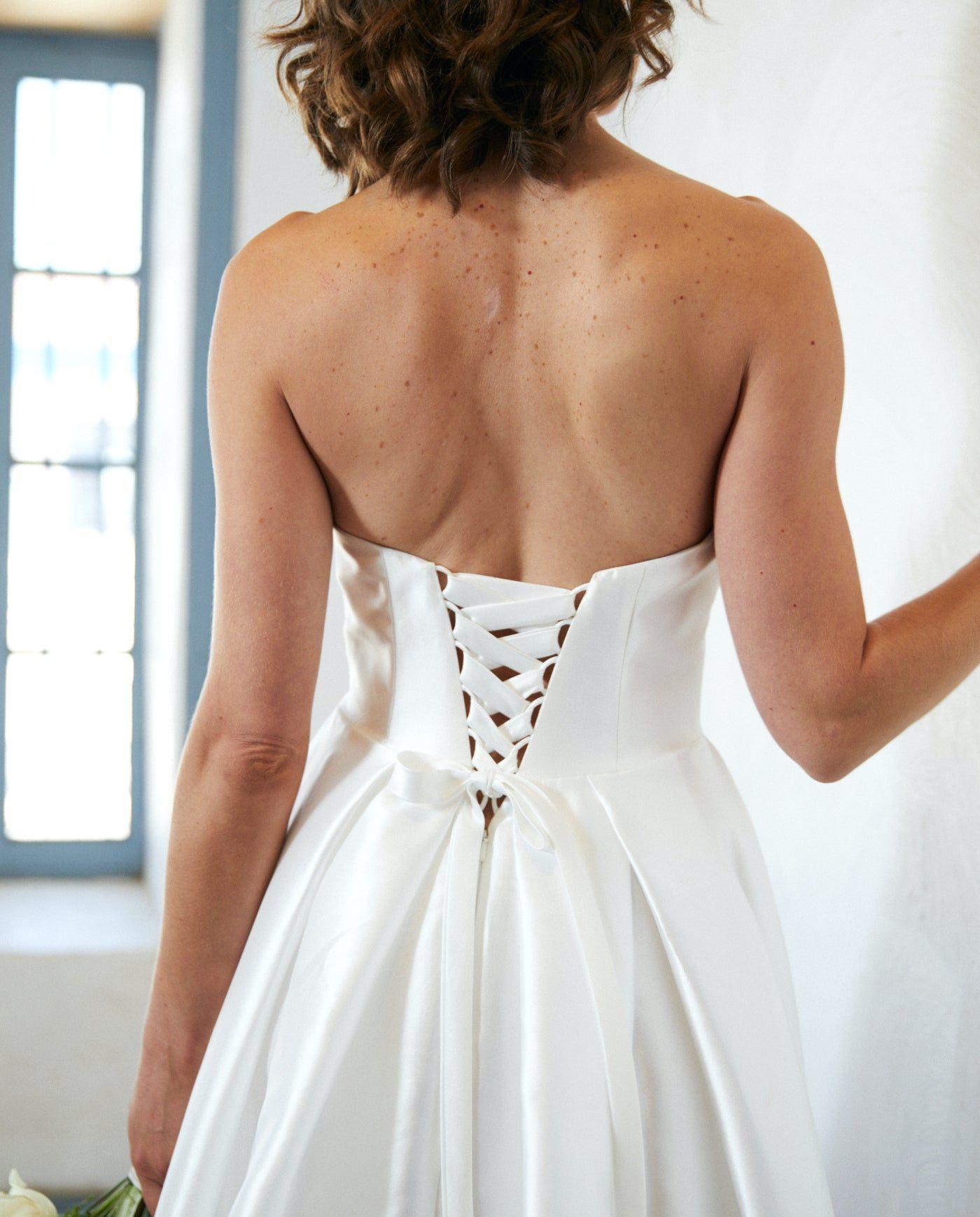 Vestido Largo de Novia Celeste Blanco-3