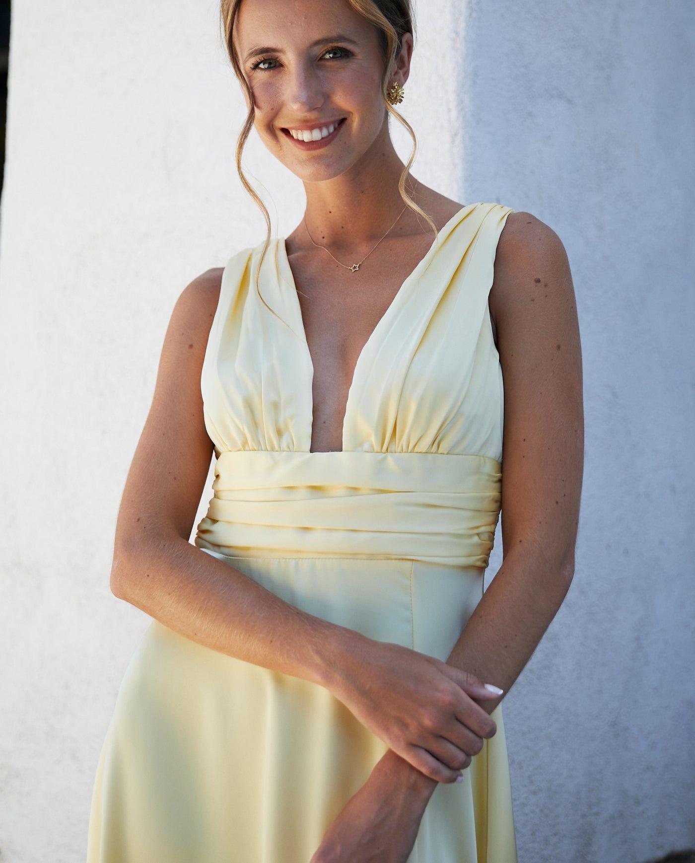 Vestido Largo de Fiesta Isabel Amarillo-3