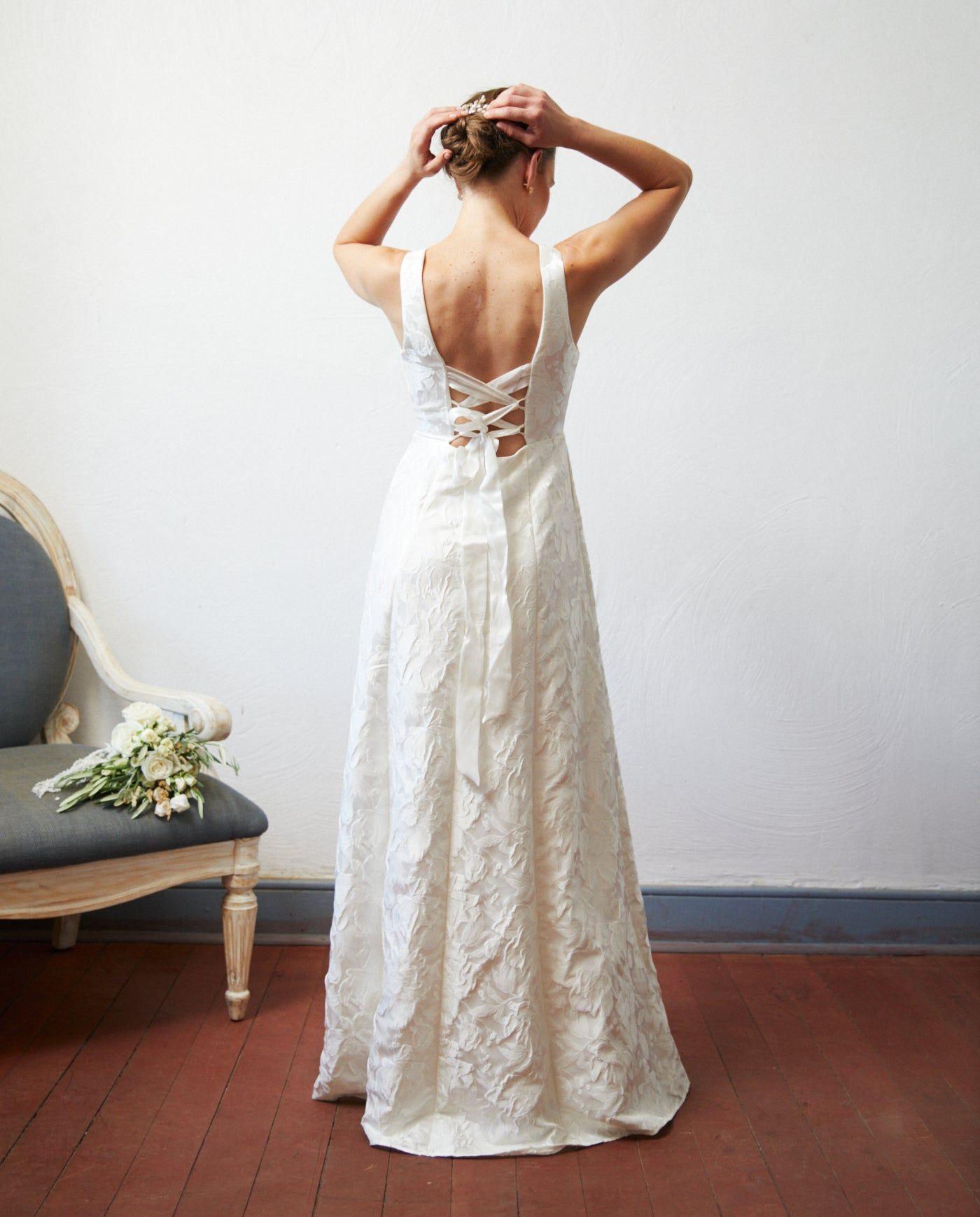 Vestido Largo de Novia Albana Ivory-3