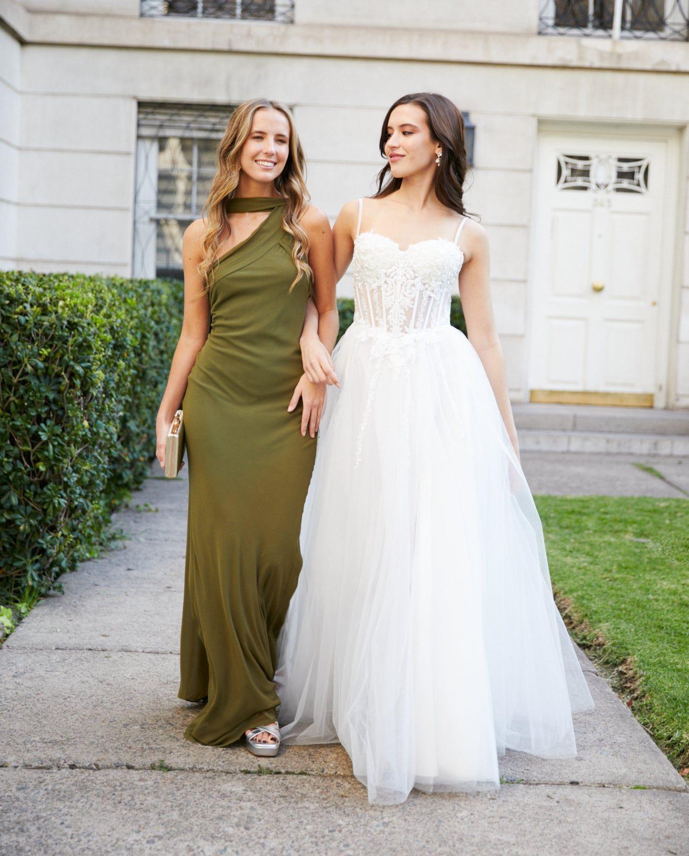 Vestido Largo de Fiesta Anastasia Verde Olivo-3