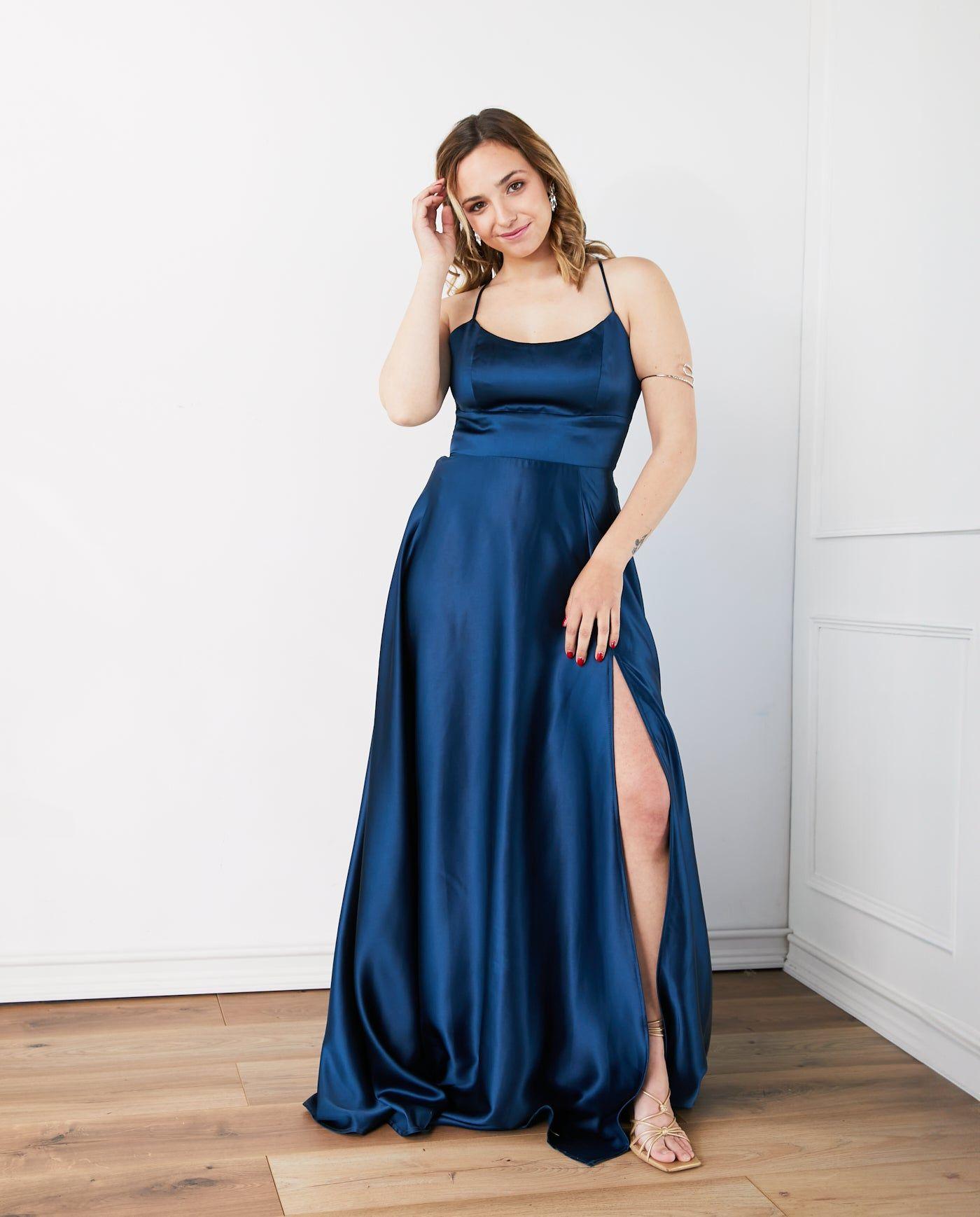 Vestido Largo de Fiesta Rafa Turquesa Oscuro-1