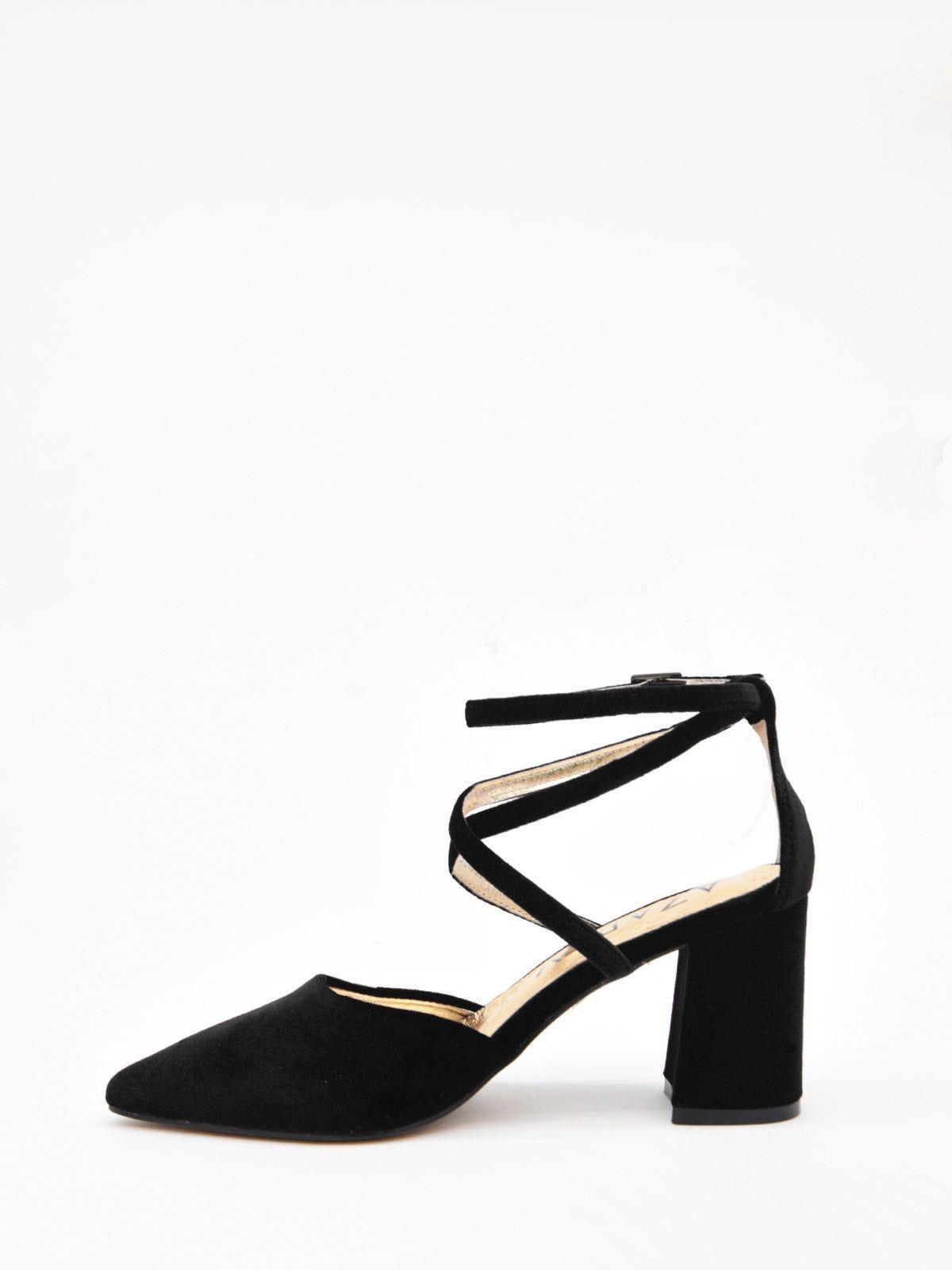 Zapato De Fiesta Terciopelo Málaga Negro-6