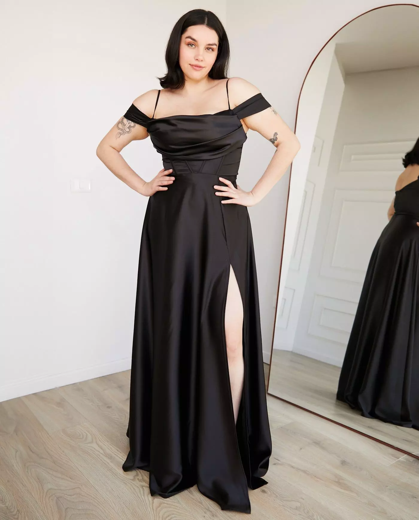Vestido Largo de Fiesta Atenea Corset Negro-0