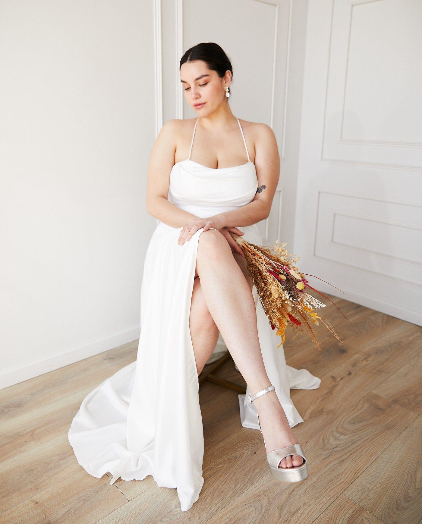 Vestido Largo de Novia Camila Ivory-2