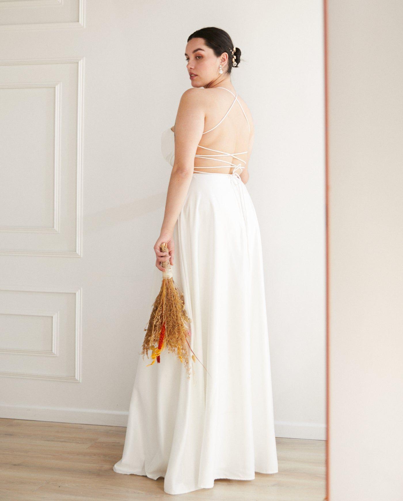 Vestido Largo de Novia Camila Ivory-3