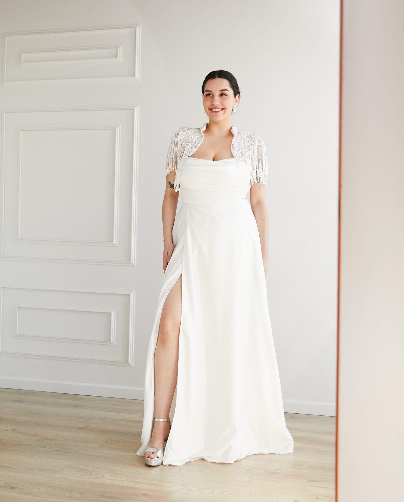 Vestido Largo de Novia Camila Ivory-4