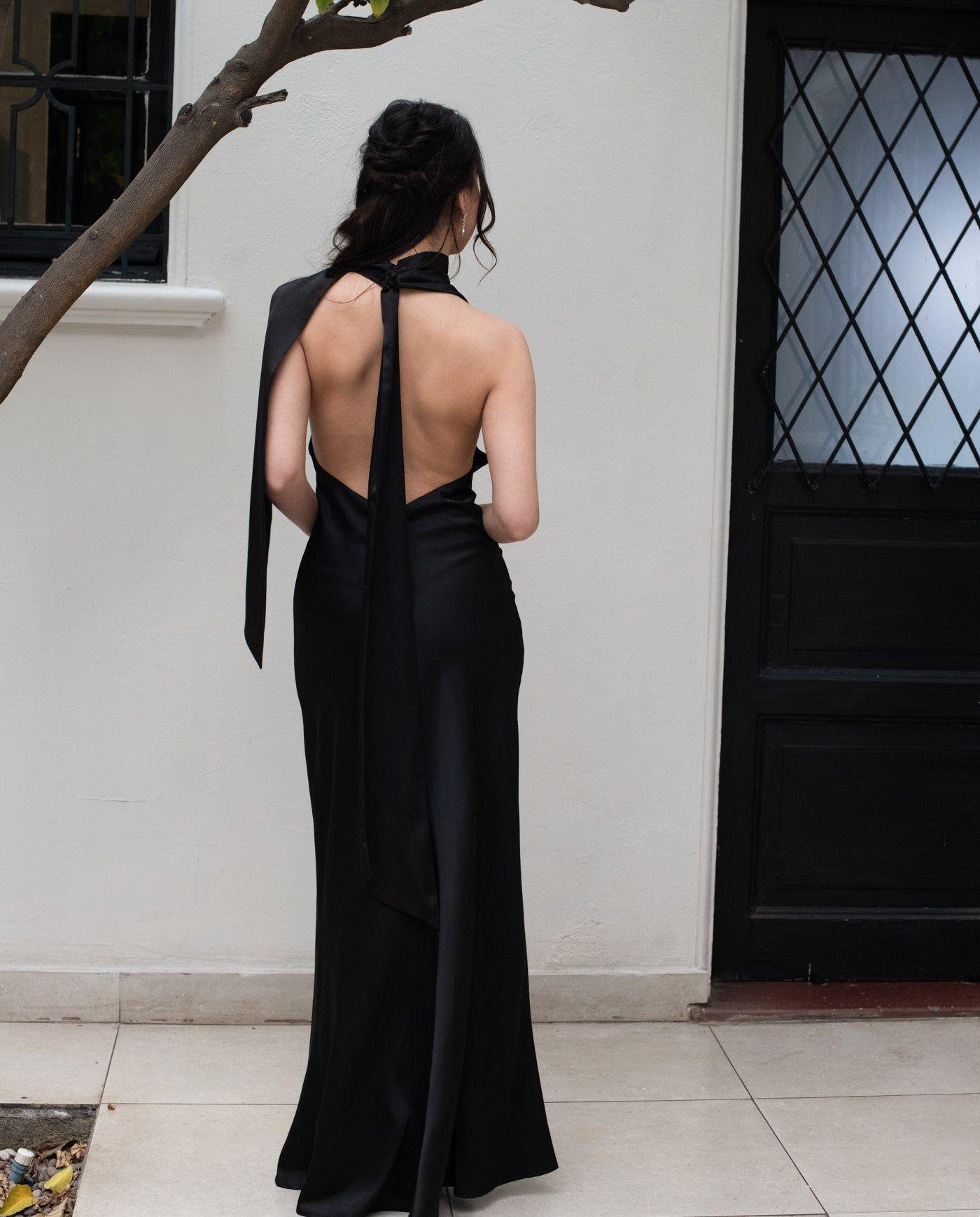 Vestido Largo de Fiesta Budapest Negro-3