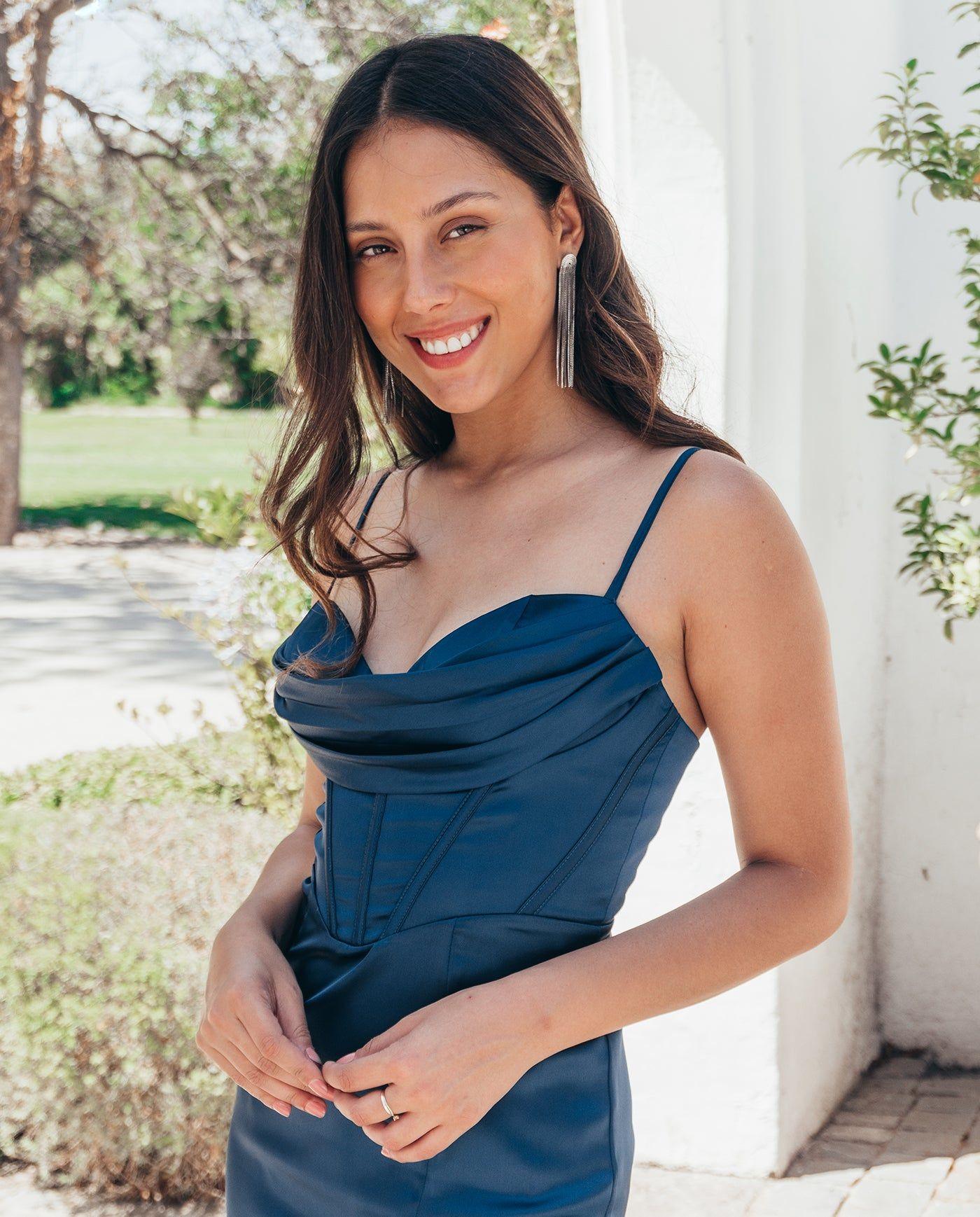 VESTIDO LARGO DE FIESTA CORSET TURQUESA-4