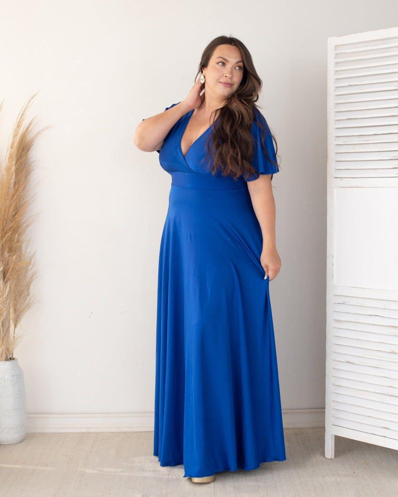 Vestido Largo de Fiesta Noa Azul Royal-0