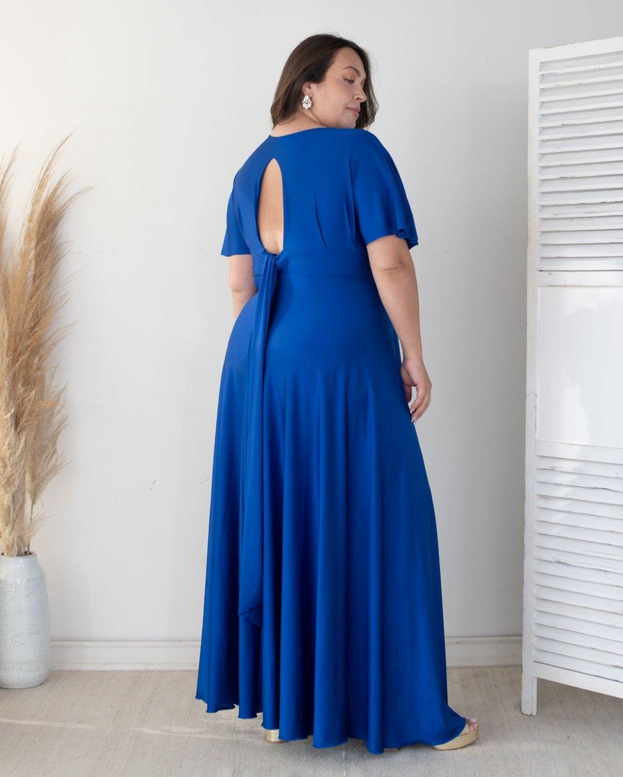 Vestido Largo de Fiesta Noa Azul Royal-1