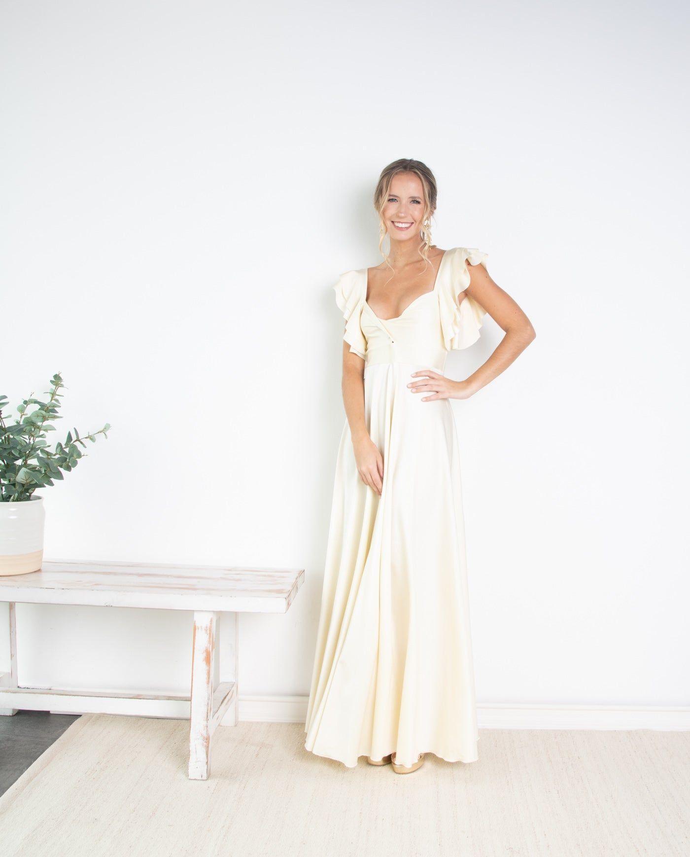 Vestido Largo Natalia Crema-4