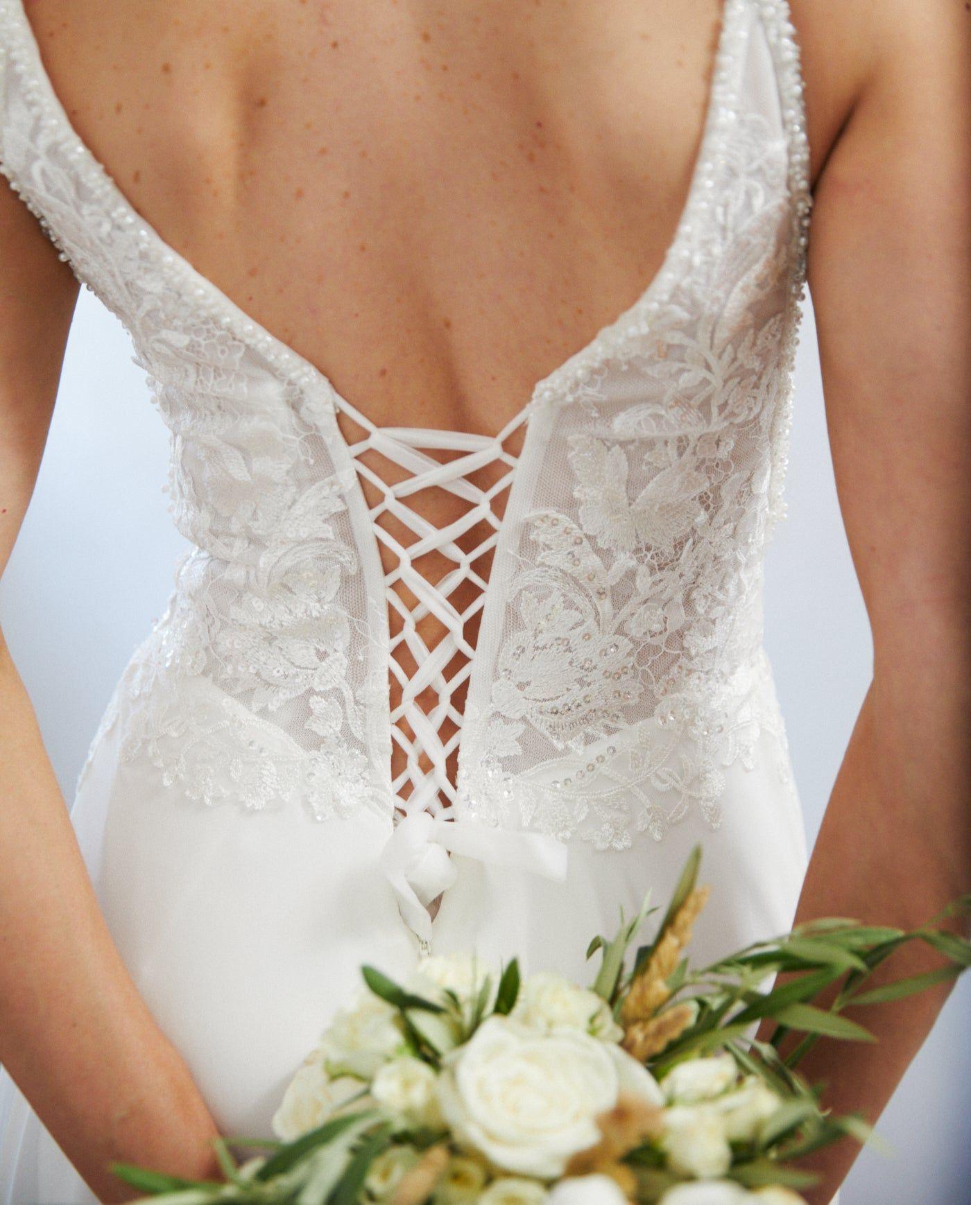 Vestido Largo de Novia Lys Gasa Ivory-2