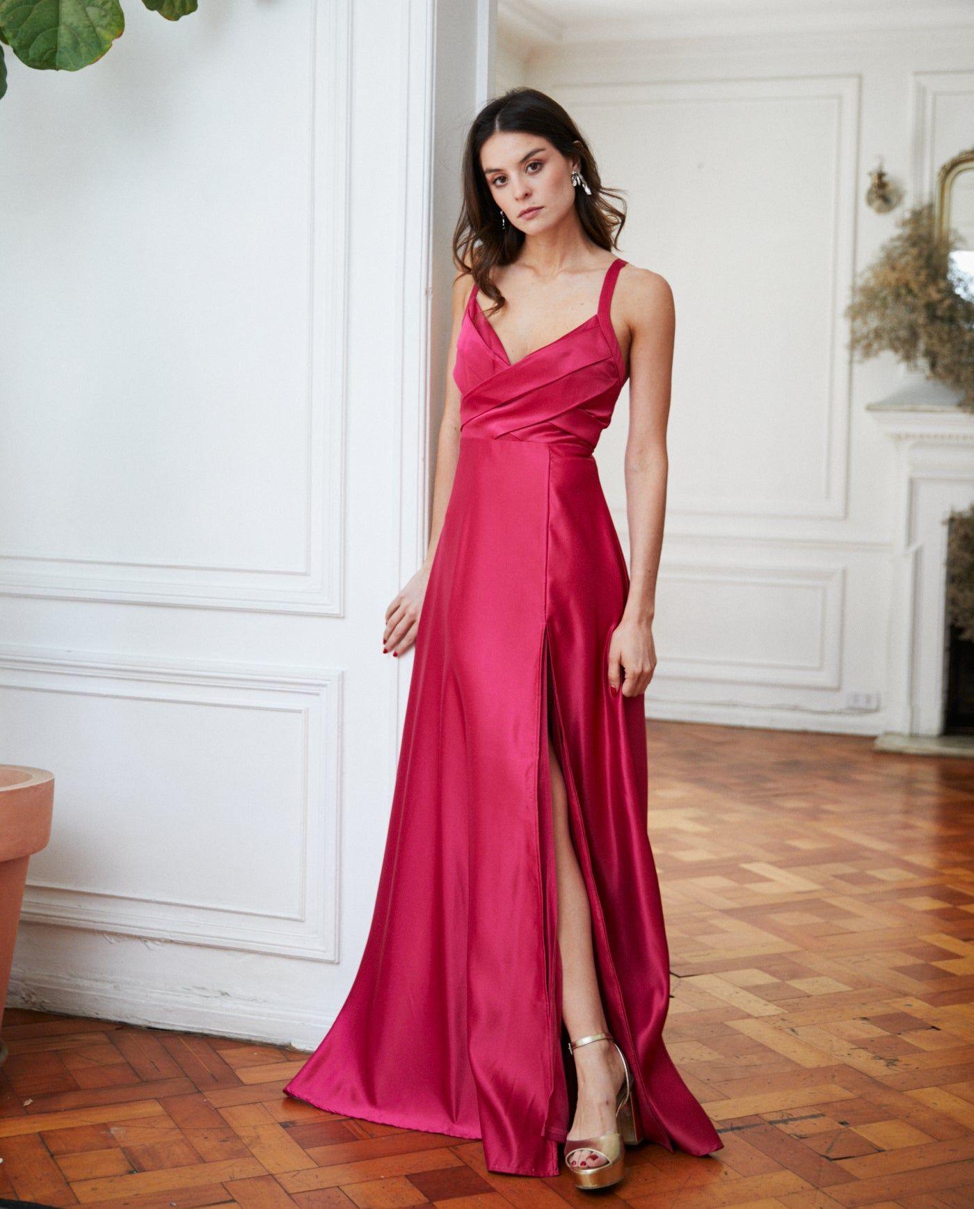 Vestido Largo de Fiesta Bea Cherry-0