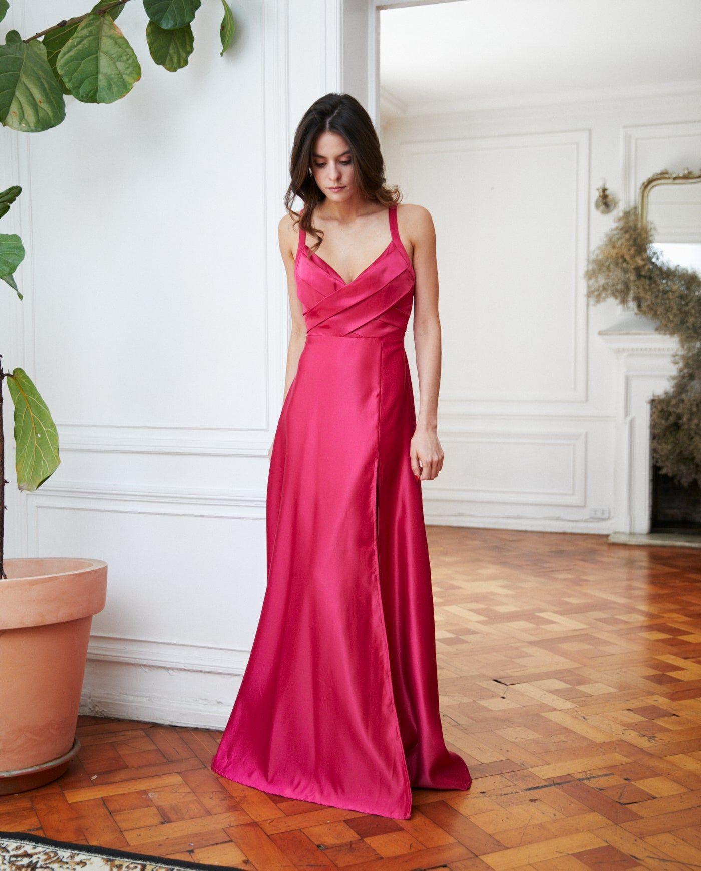 Vestido Largo de Fiesta Bea Cherry-4
