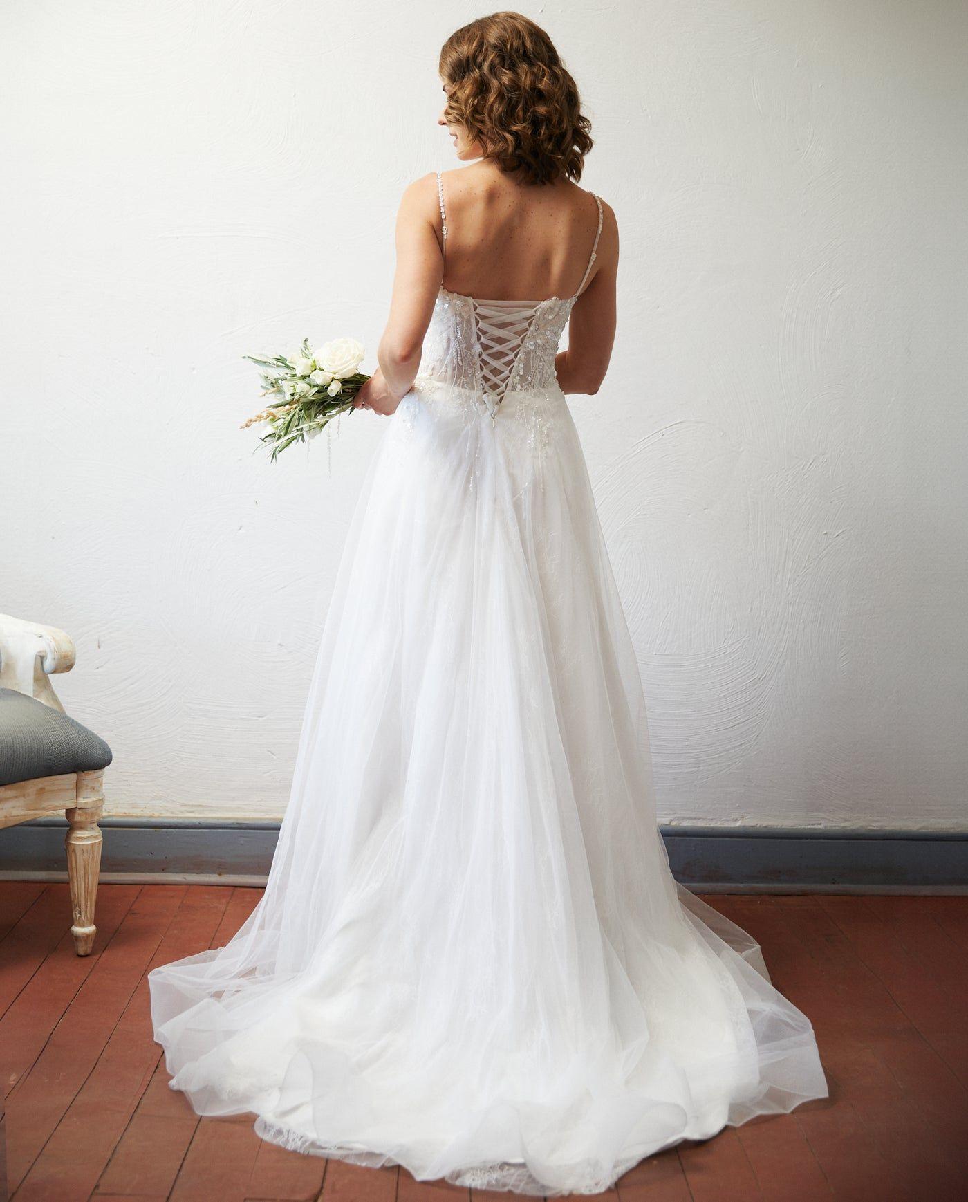 Vestido Largo de Novia Blanche Tul Ivory-1