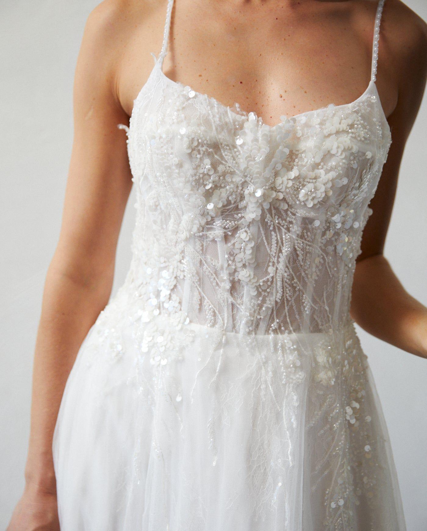 Vestido Largo de Novia Blanche Tul Ivory-2