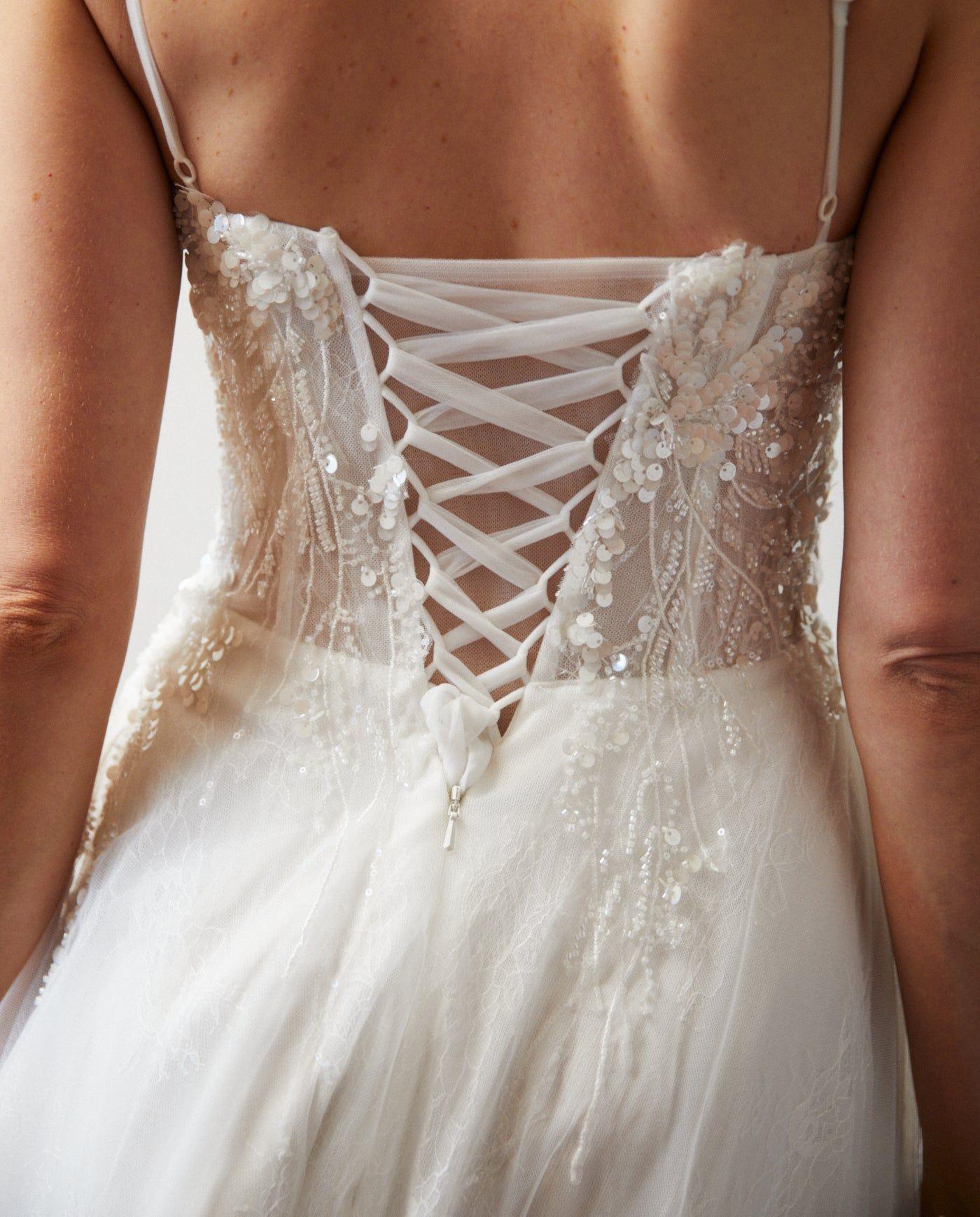 Vestido Largo de Novia Blanche Tul Ivory-3