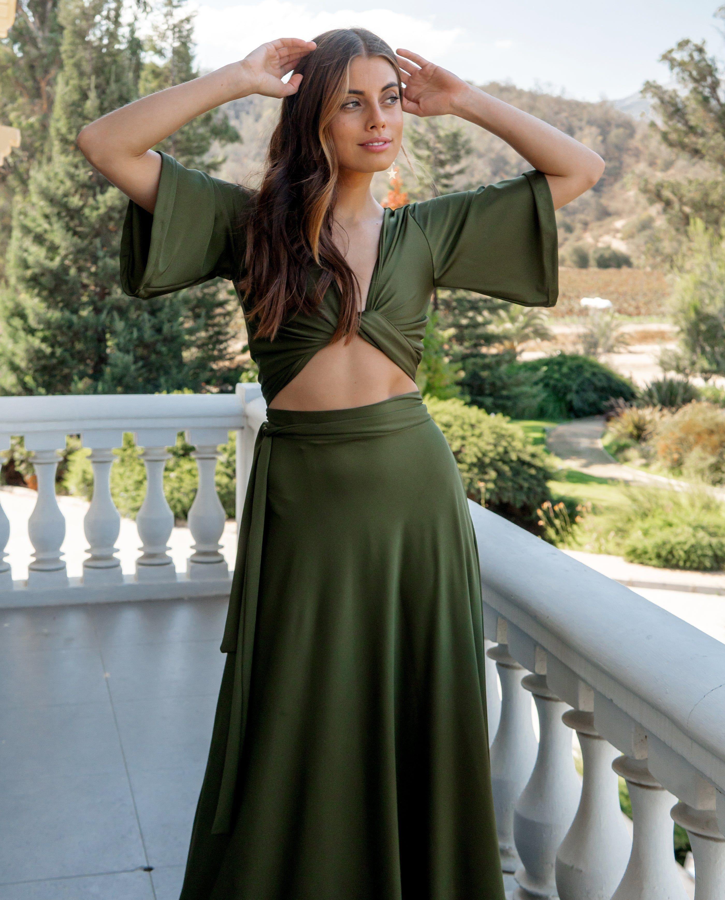 Conjunto de Fiesta Jesu Lcyra Dupont Verde Olivo-4