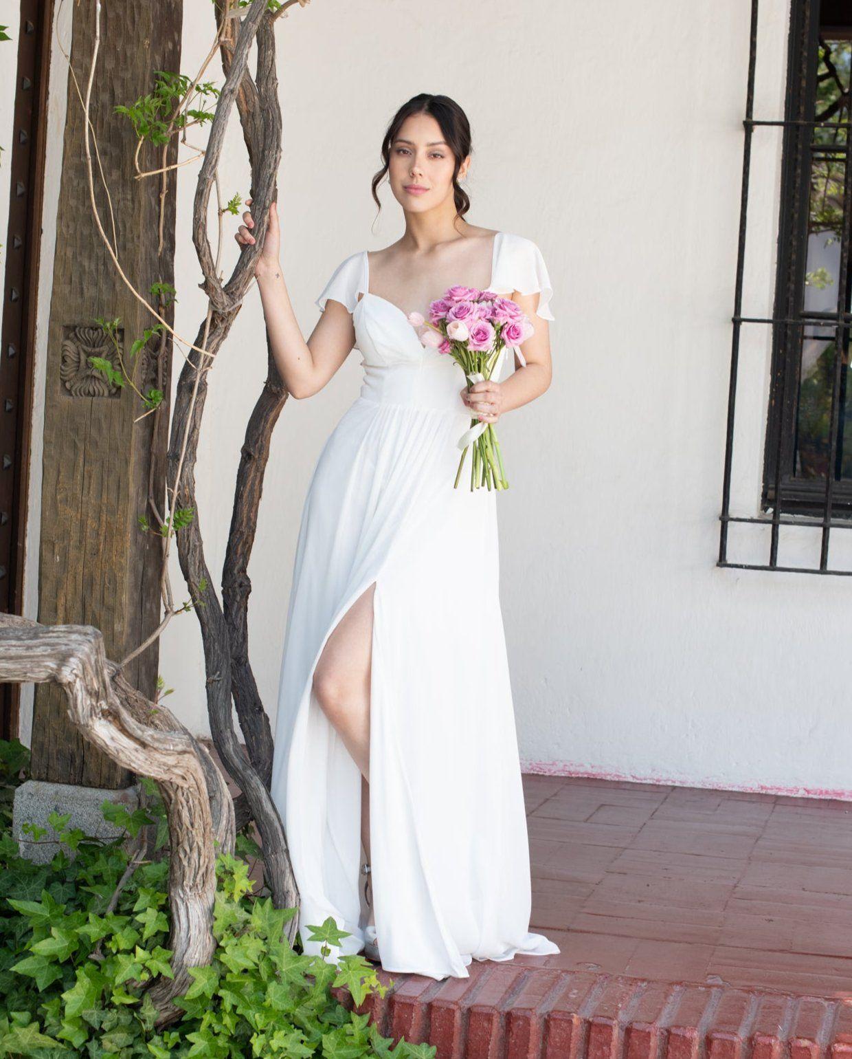 Vestido Largo de Novia Greta Blanco-0