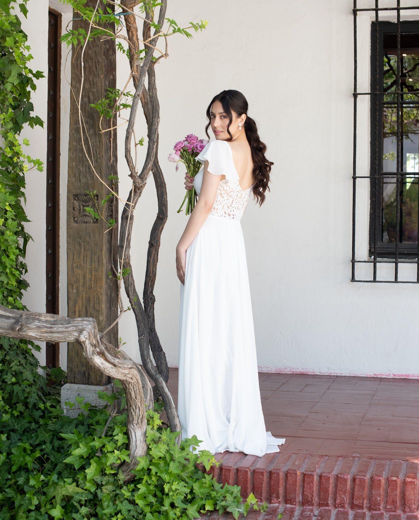 Vestido Largo de Novia Greta Blanco-2