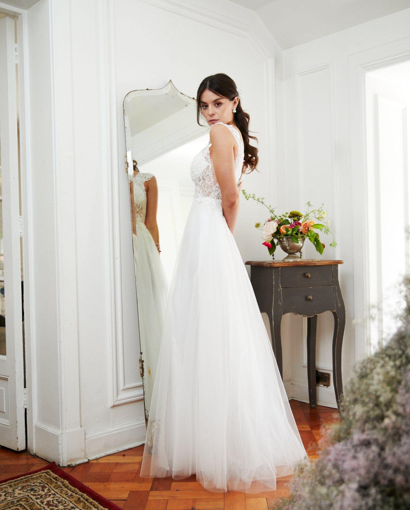 Vestido Largo de Novia Alicante Blanco-3