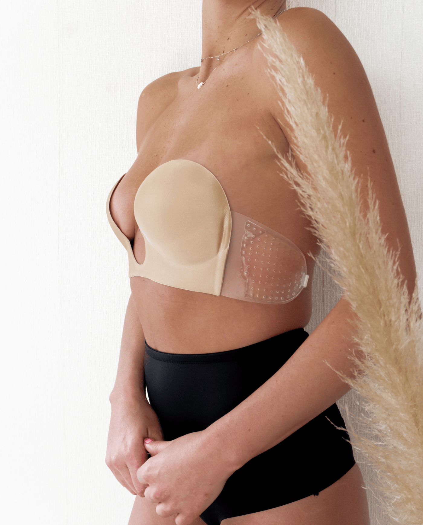 Bra Escote Profundo Beige-2