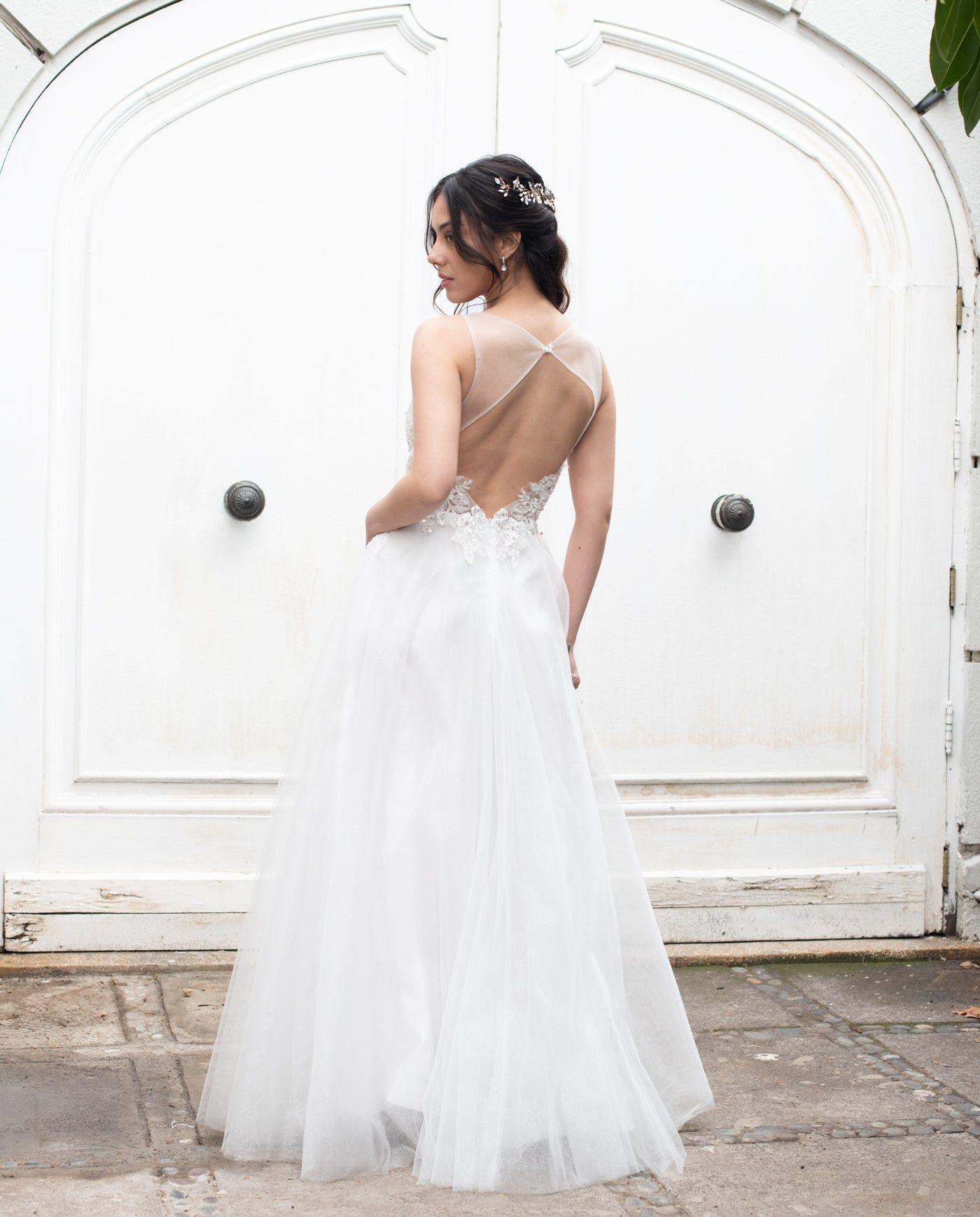 Vestido Largo de Novia Serena Blanco-0