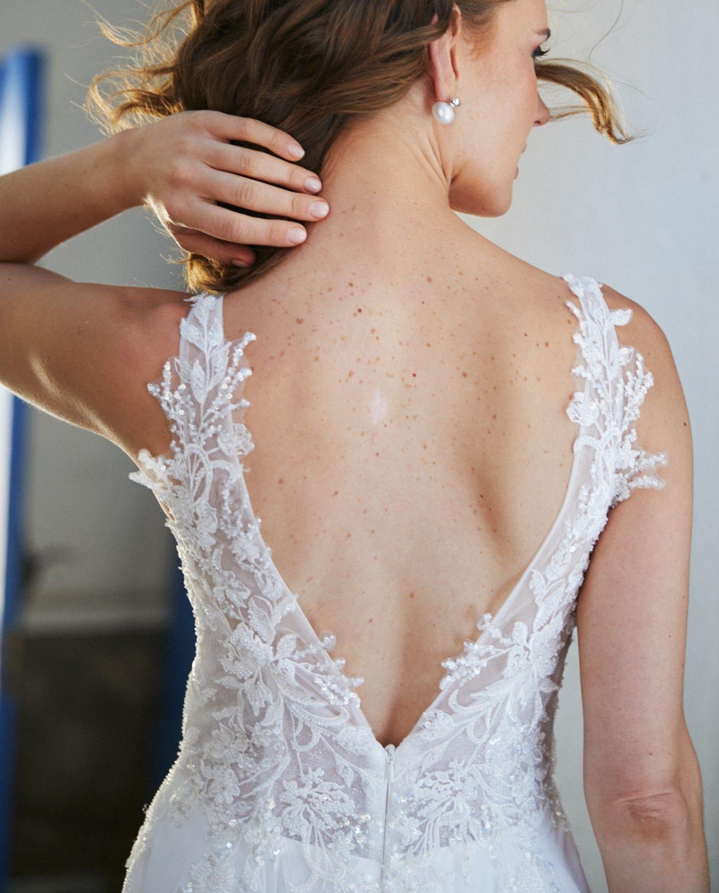 Vestido Largo de Novia Elan Gasa Ivory-2