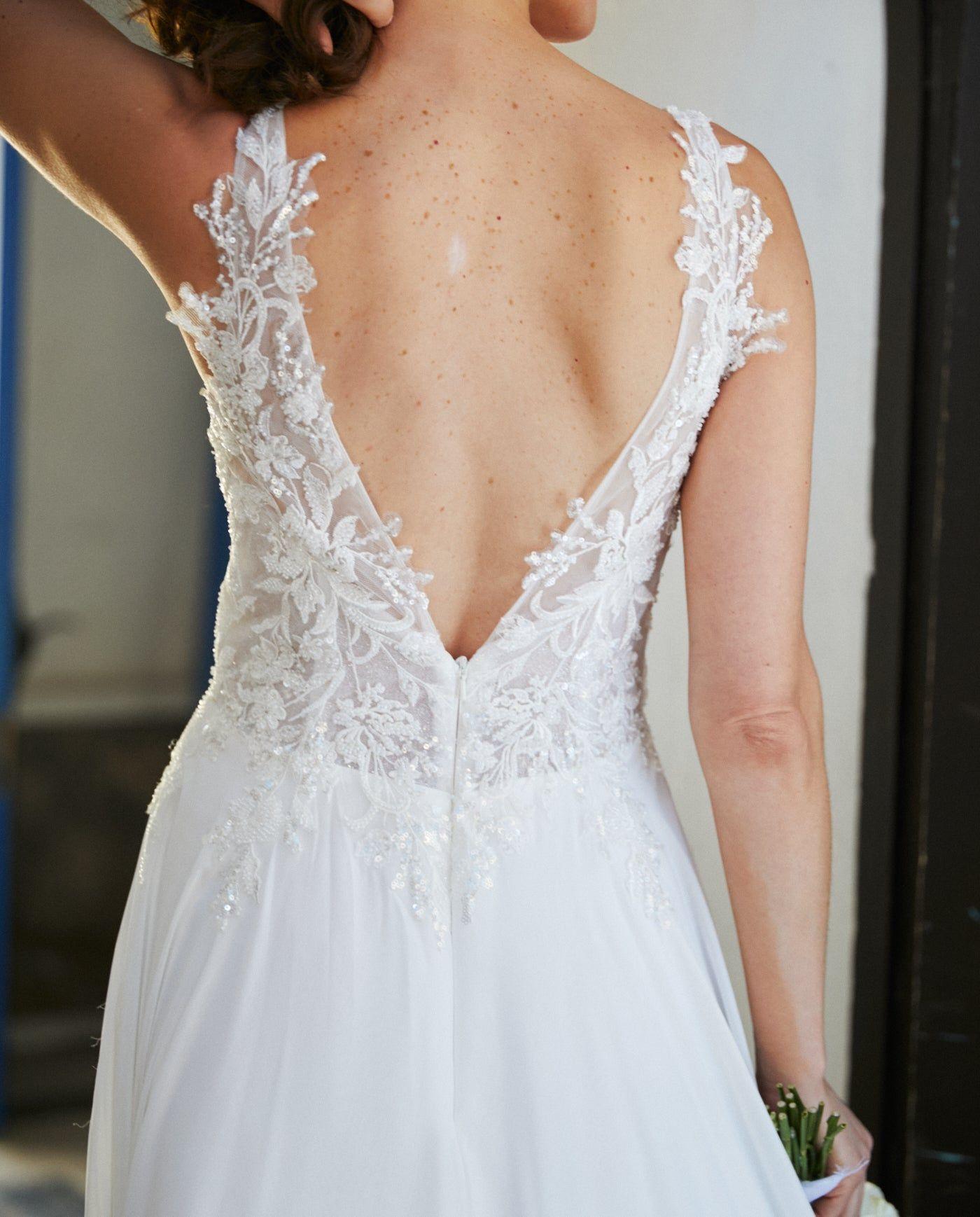 Vestido Largo de Novia Elan Gasa Ivory-3