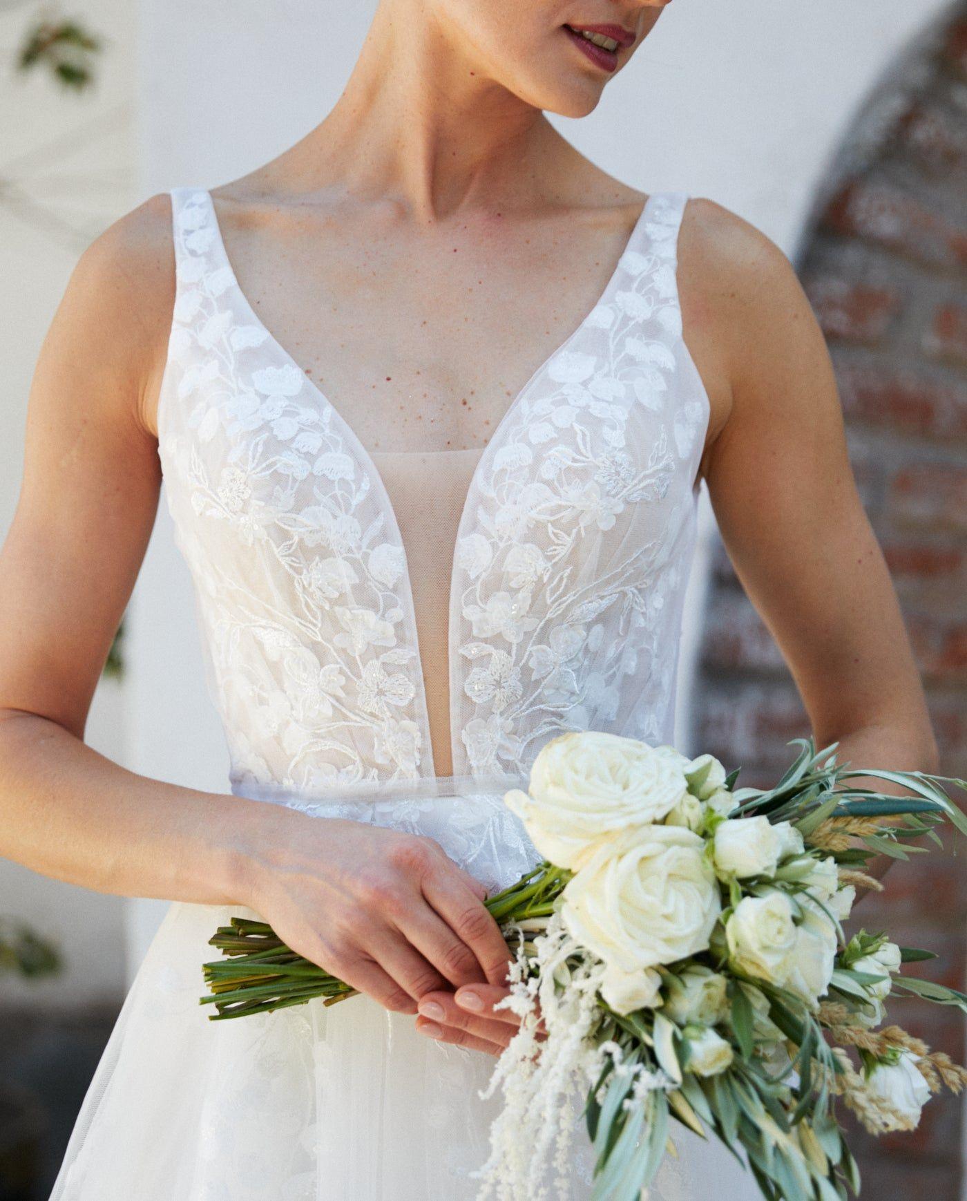 Vestido Largo de Novia Eloise Tul Ivory-2