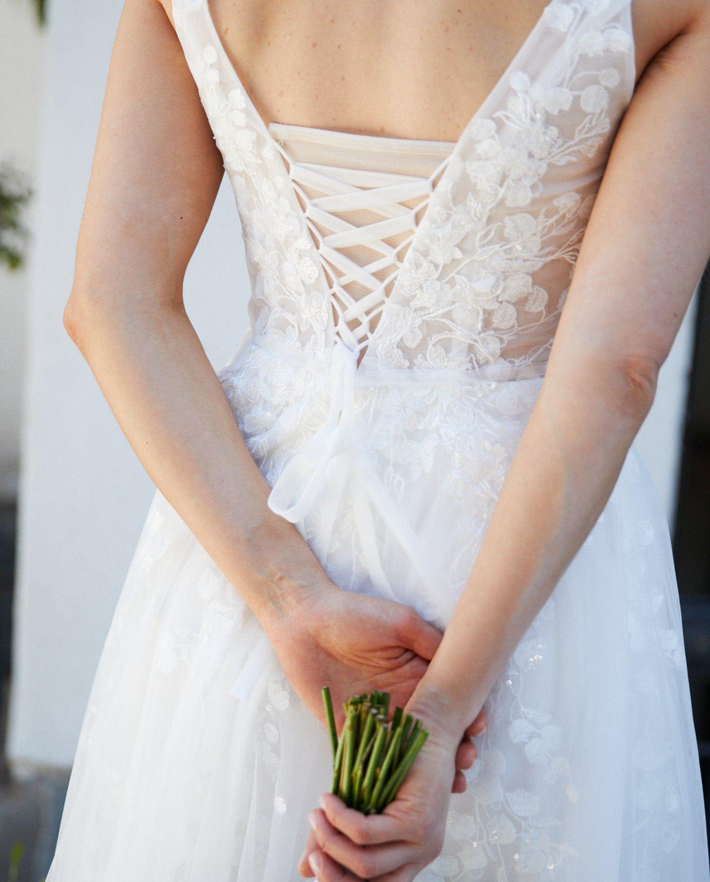 Vestido Largo de Novia Eloise Tul Ivory-3