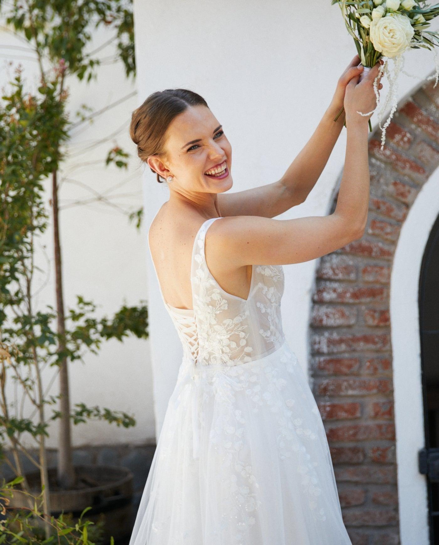 Vestido Largo de Novia Eloise Tul Ivory-5
