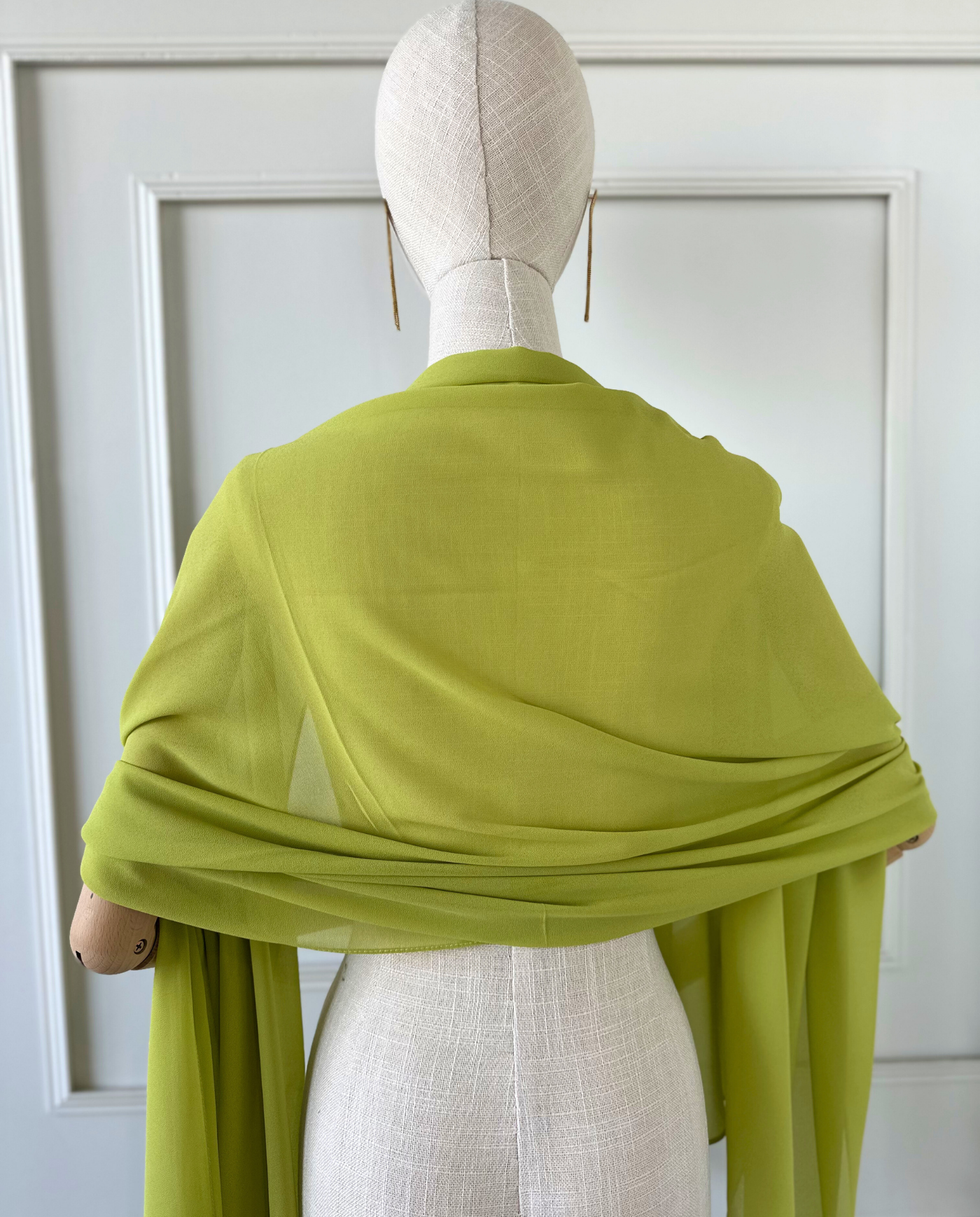 Maxi Pañuelo Antonia Gasa Verde Limón-2