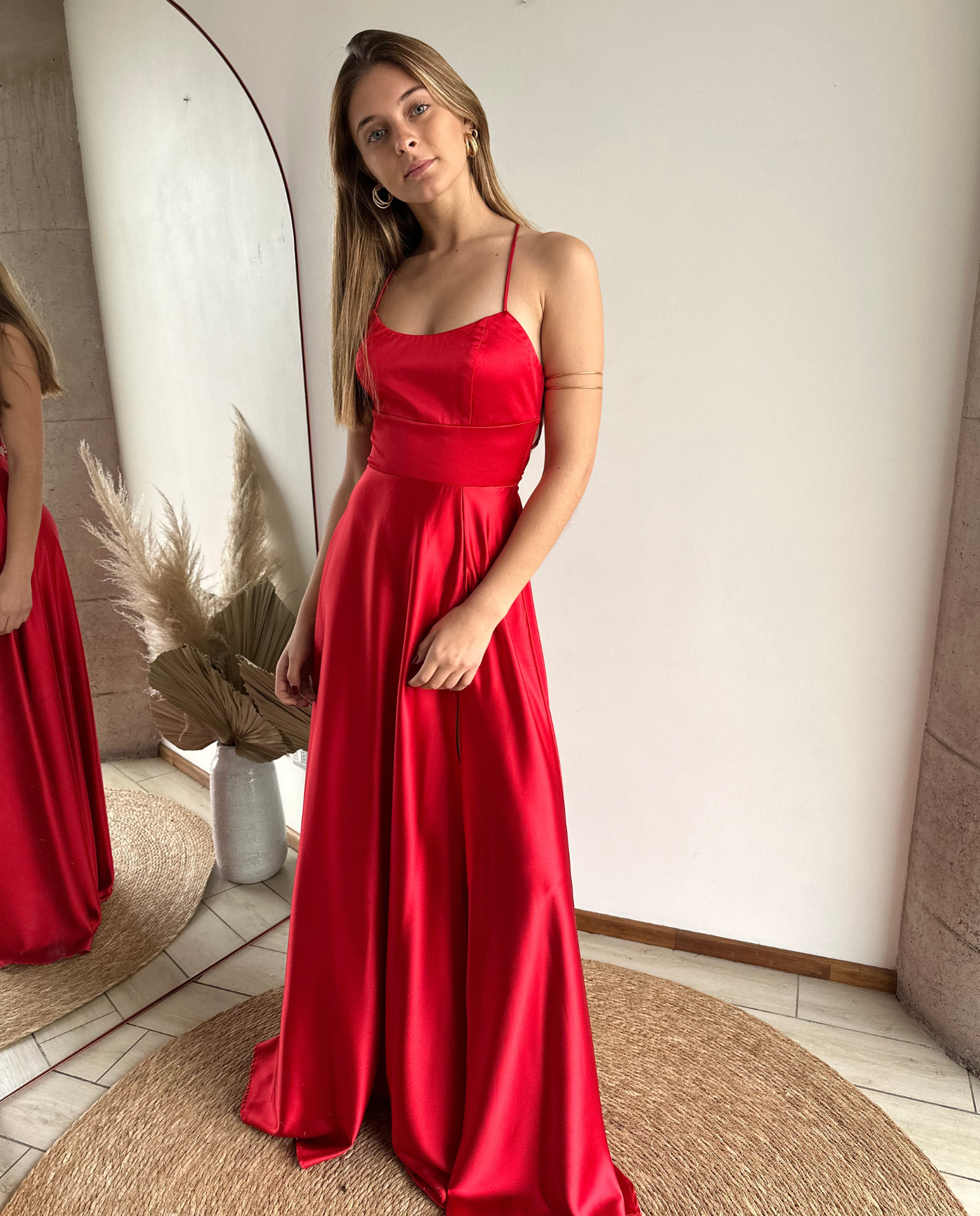 Vestido Largo de Fiesta Rafa Rojo-7