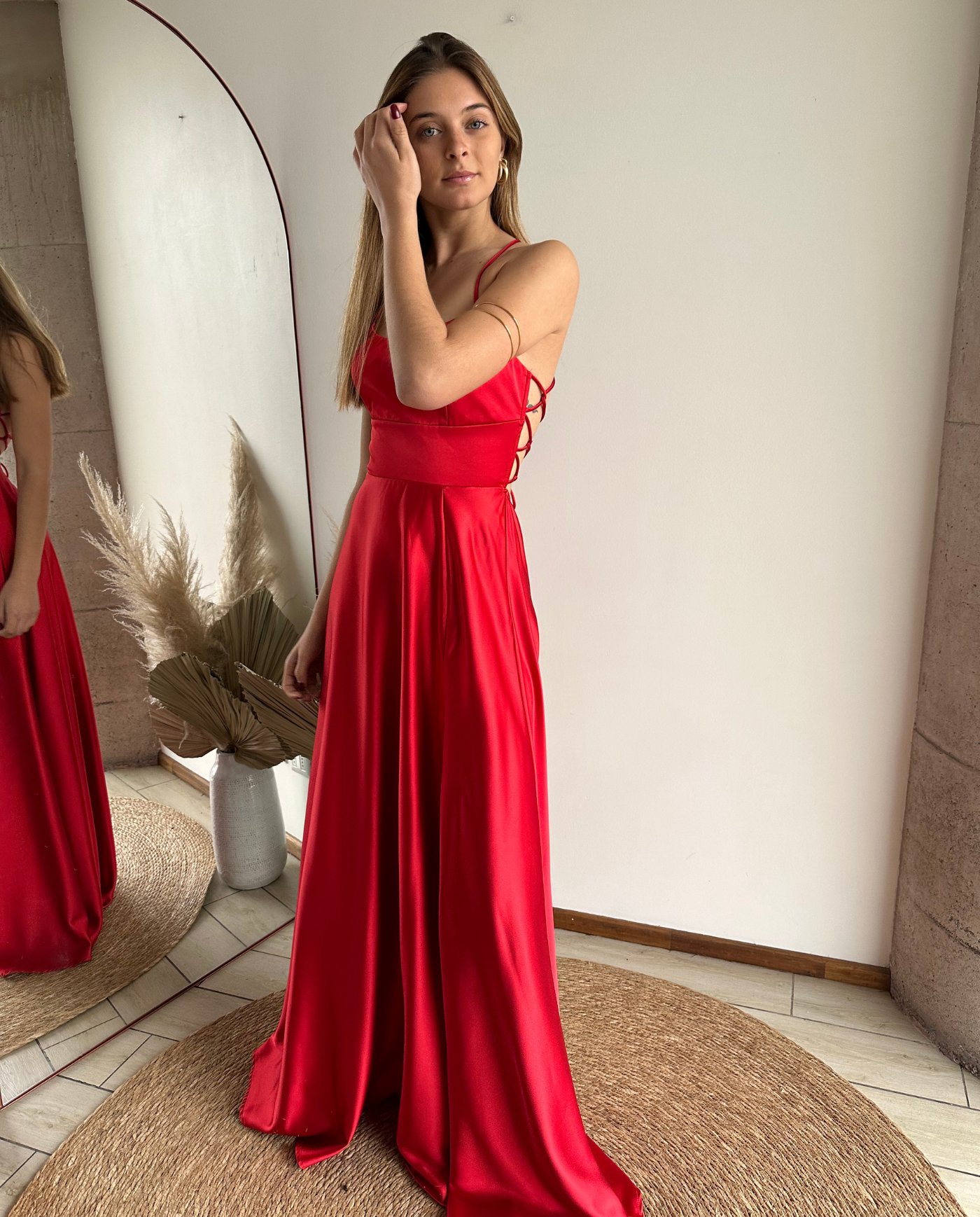 Vestido Largo de Fiesta Rafa Rojo-8