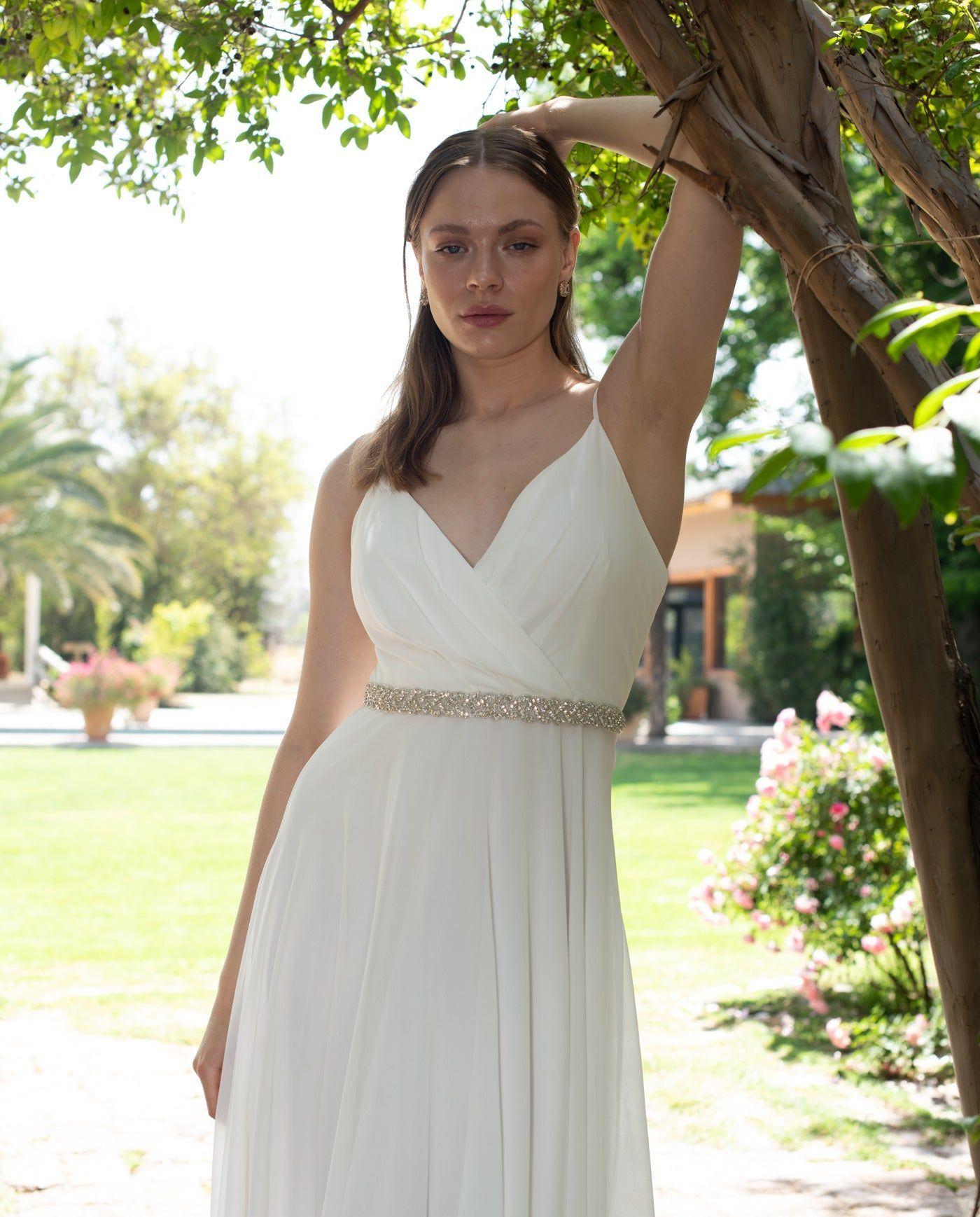 Cinturón Novia Renata Piedras Plateadas-4