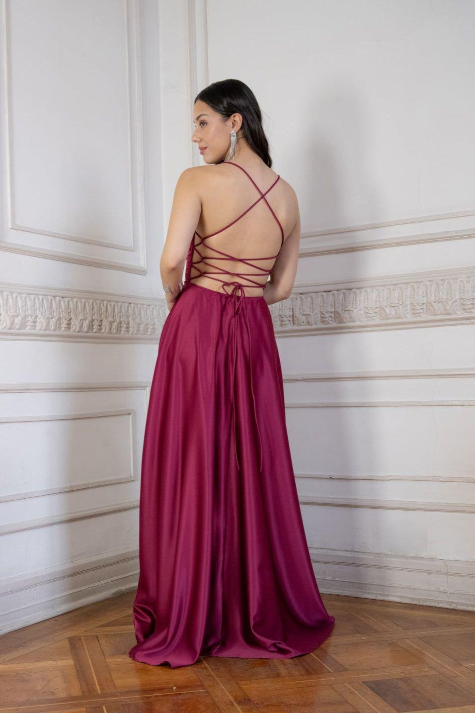 Vestido de Fiesta Camila Cherry-2