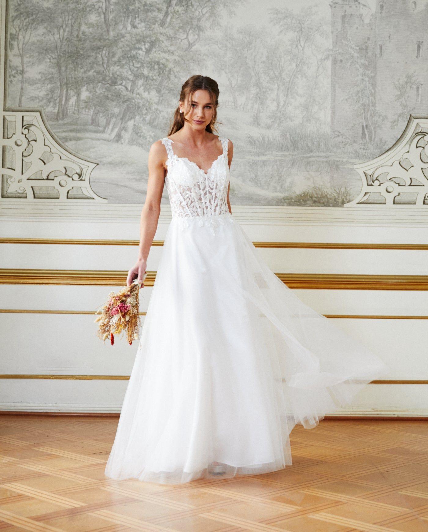 Vestido Largo de Novia Vilma Ivory-2