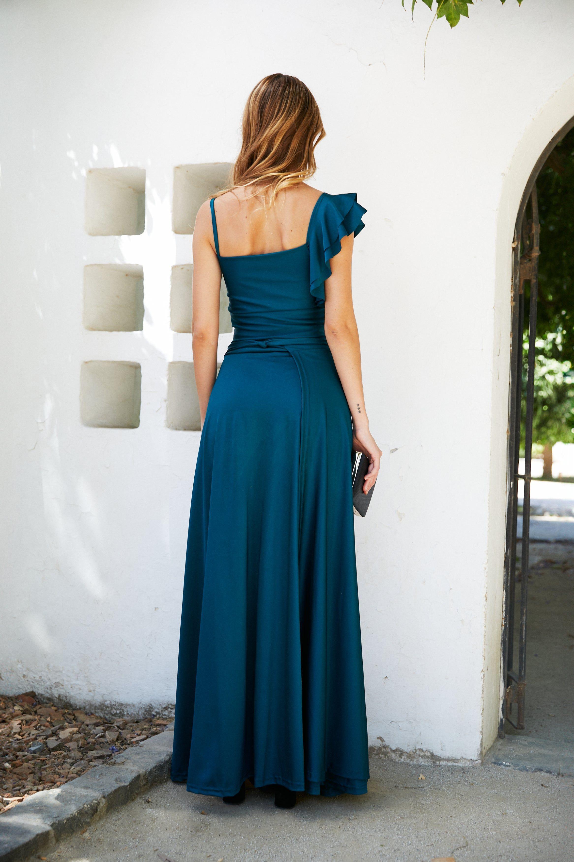 Conjunto De Fiesta Sole Lycra Dupont Turquesa Oscuro-2