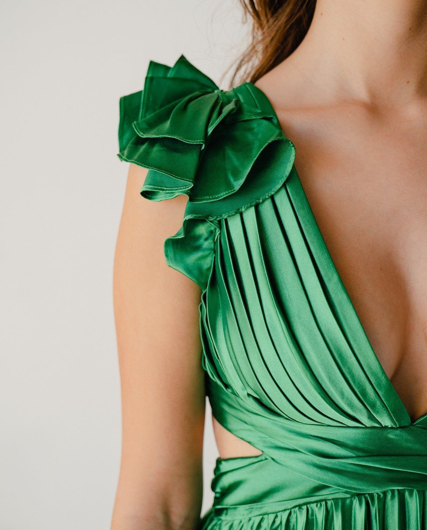 Vestido Largo de Fiesta Seúl Verde-2