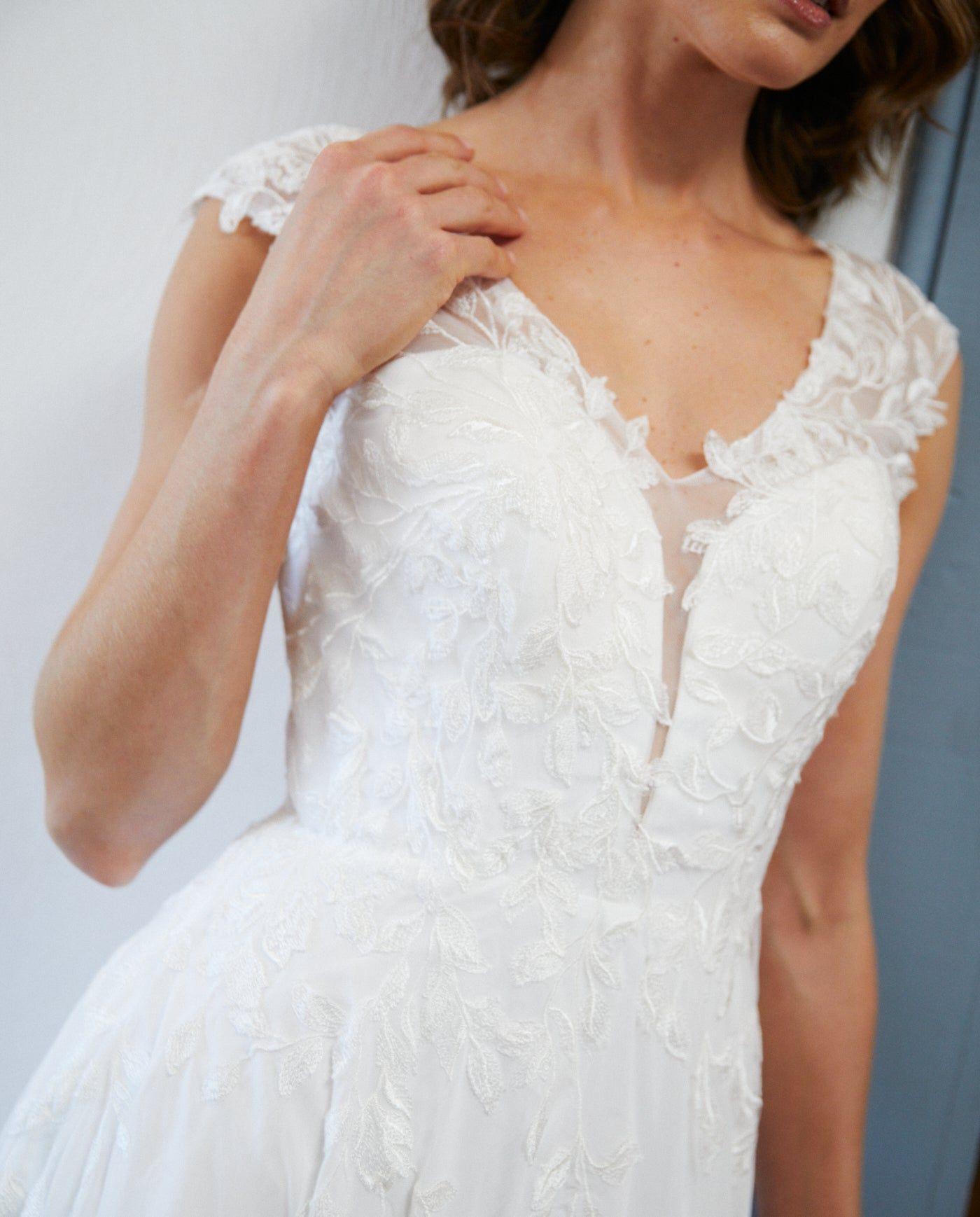 Vestido Largo de Novia Aura Gasa Ivory-6