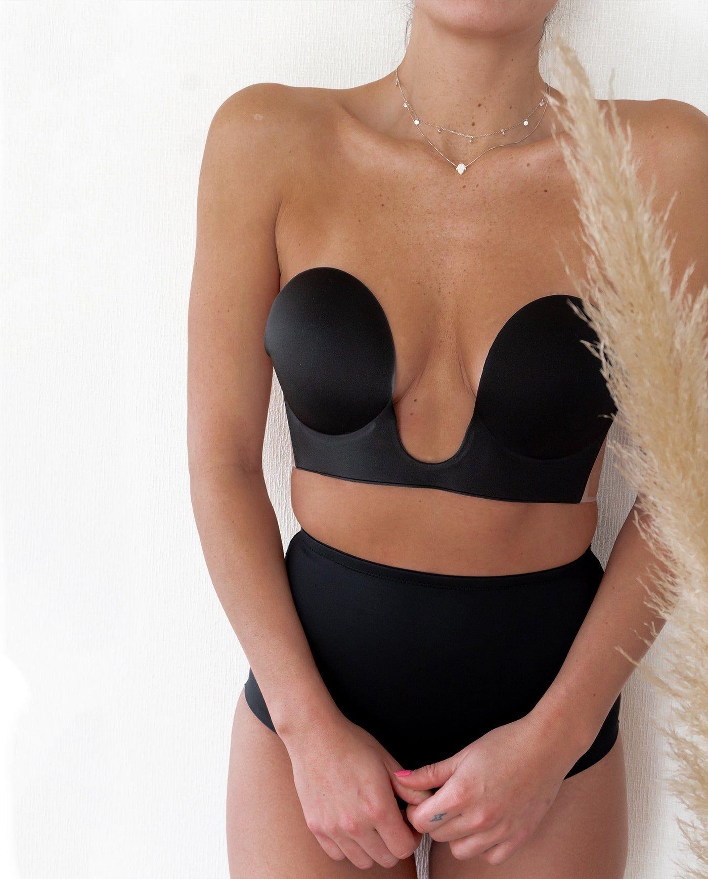 Bra Escote Profundo Negro-5
