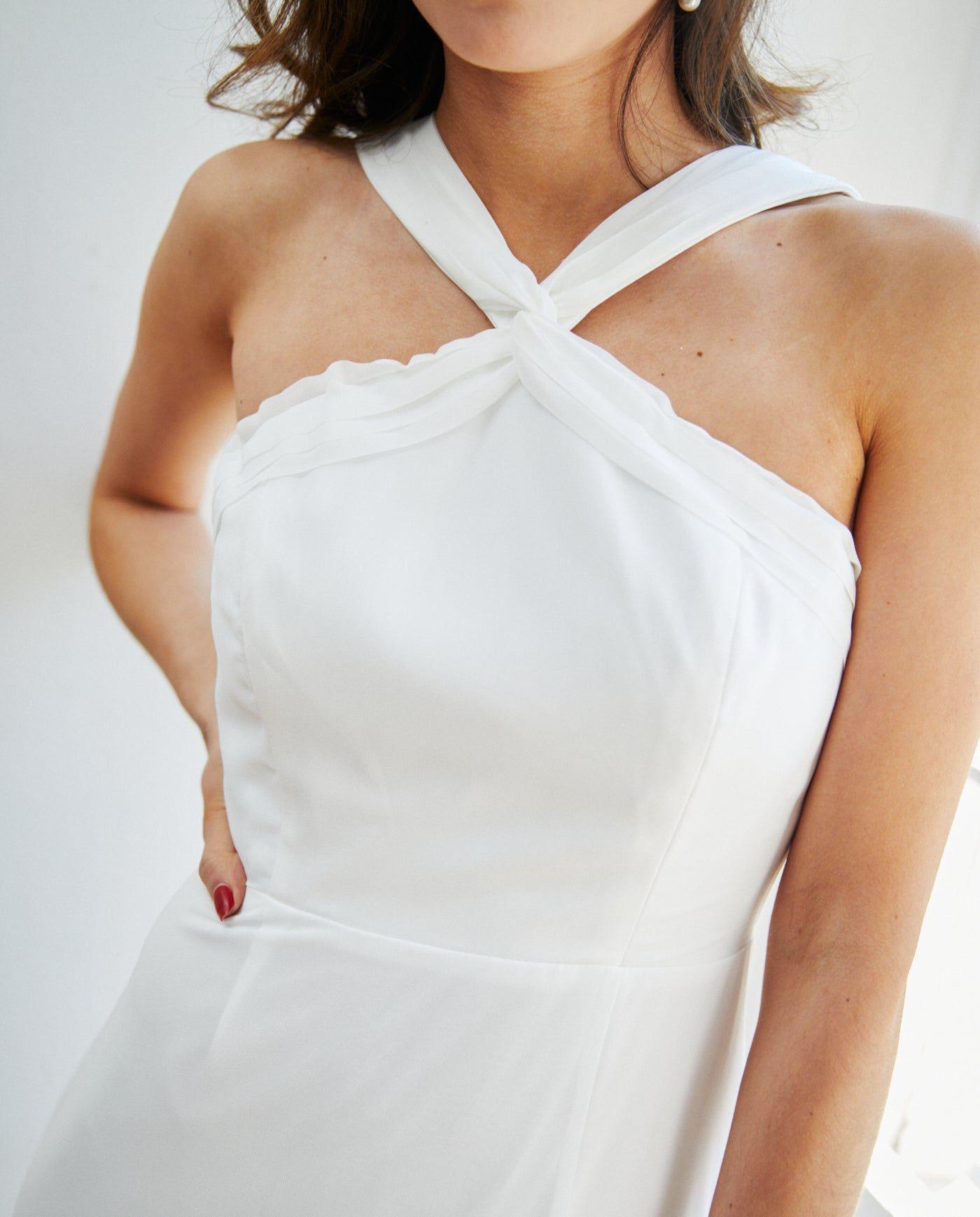 Vestido Largo de Novia Elisa Halter Ivory-4