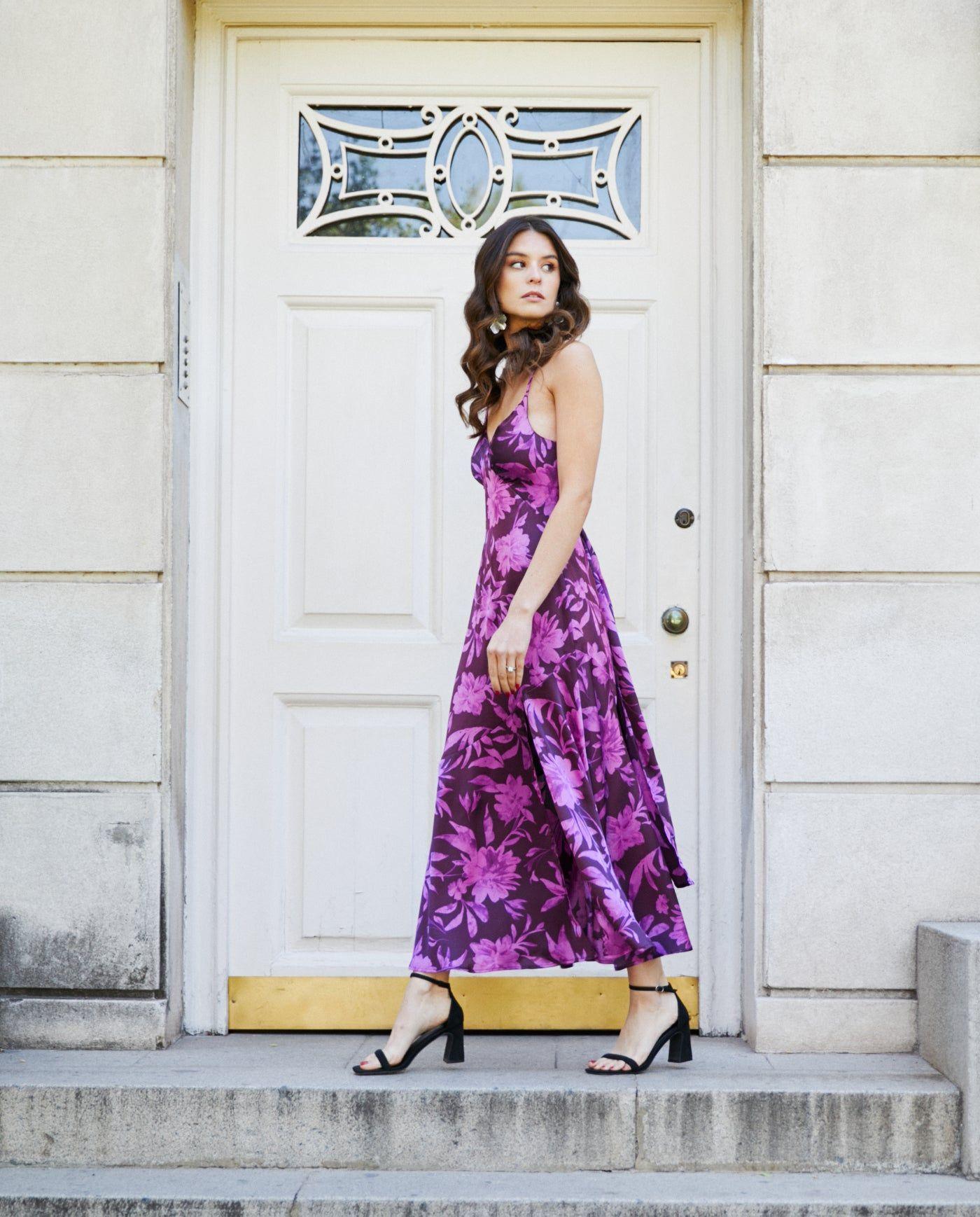 Vestido Largo de Fiesta Manuela Fondo Morado-4