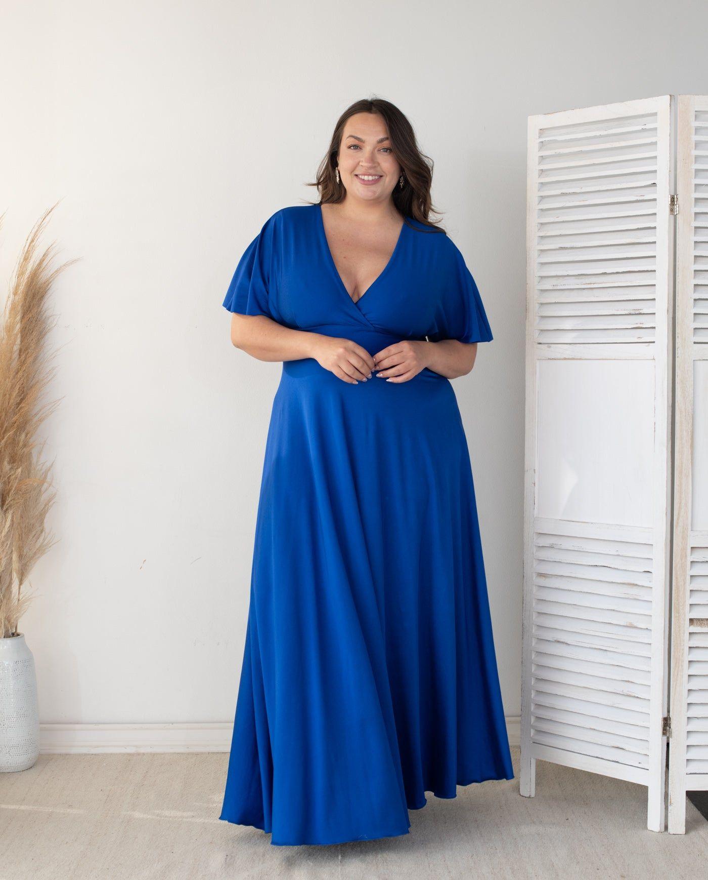 Vestido Largo de Fiesta Noa Azul Royal-2