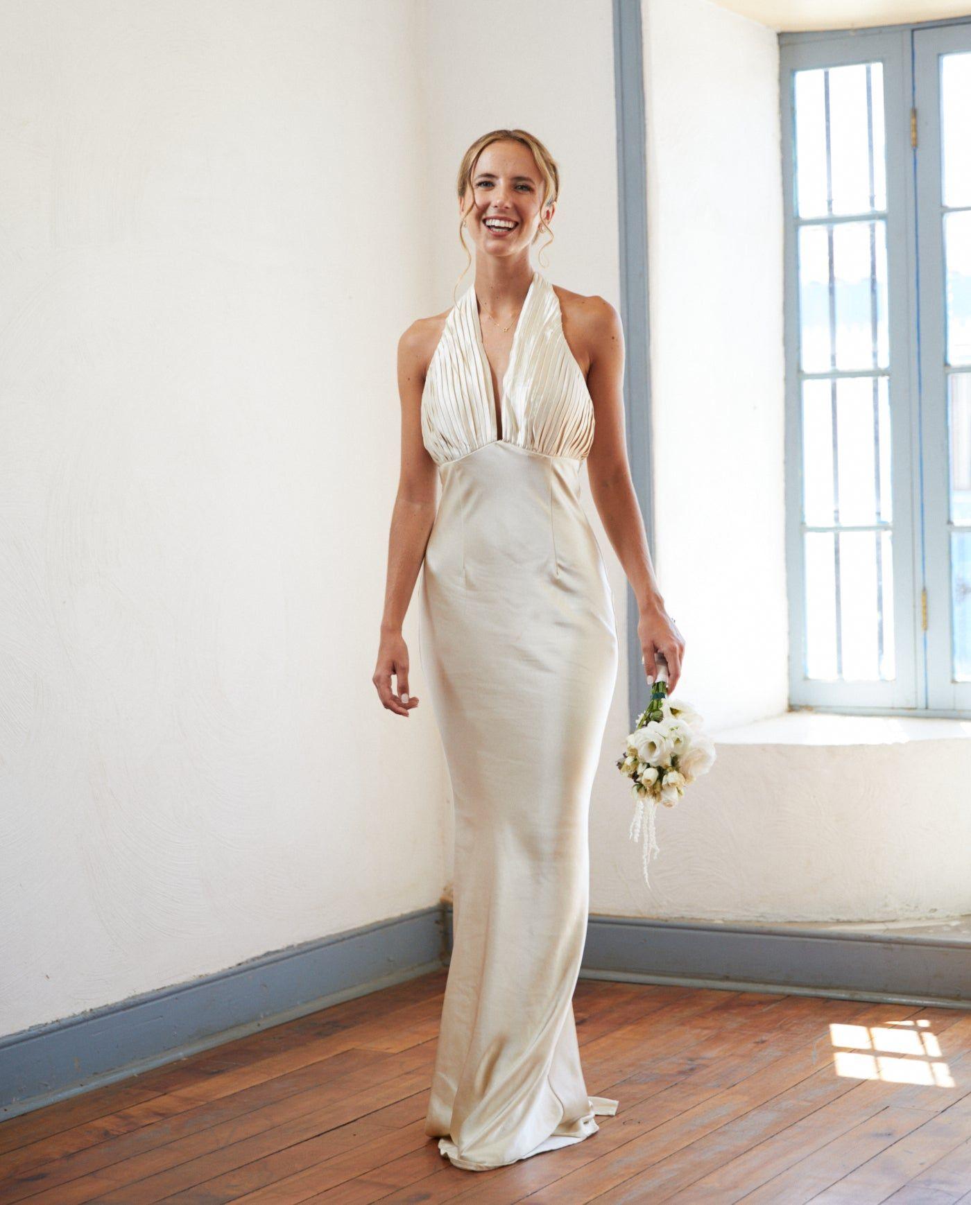 Vestido Largo de Novia Maria Fernanda Crema-5