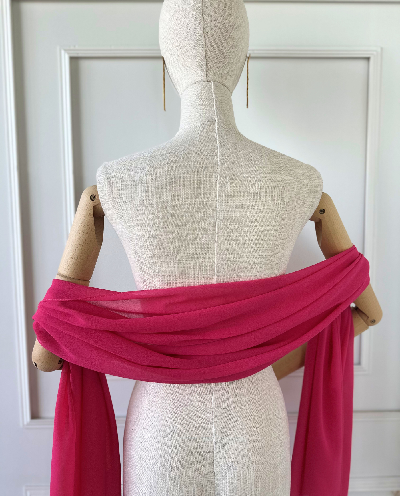 Pañuelo Antonia Gasa Fucsia-3