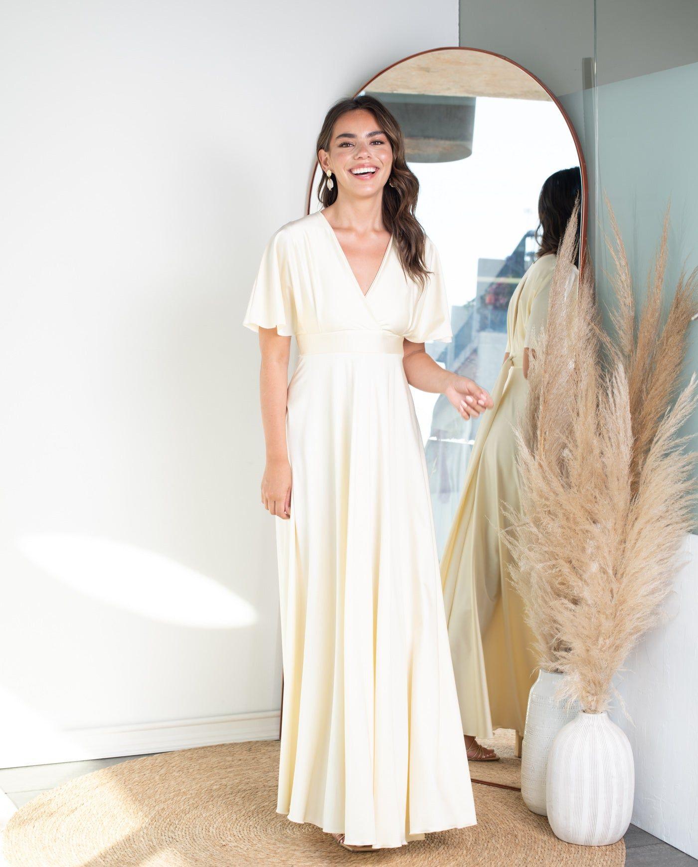 Vestido Largo de Novia Noa Crema-2