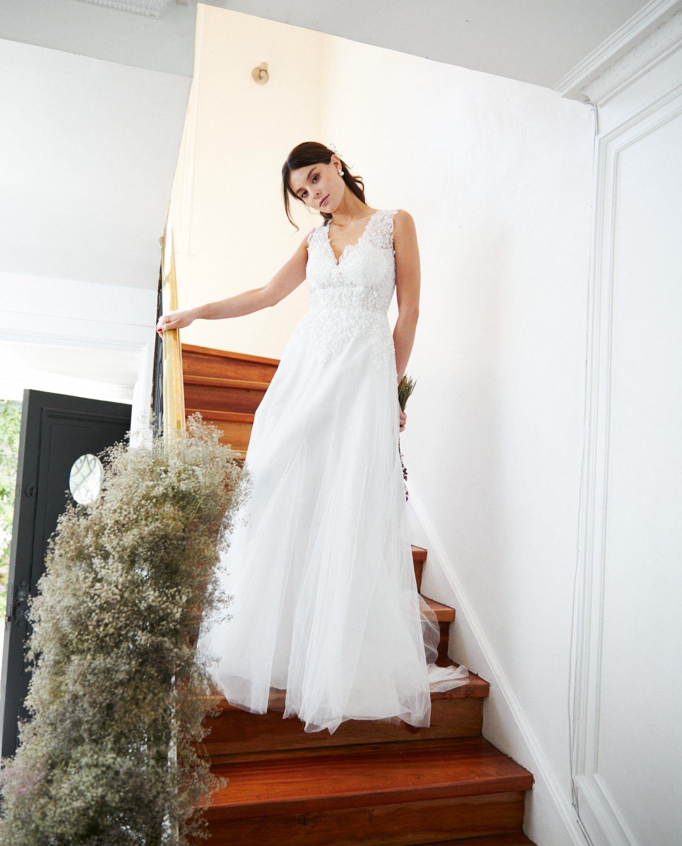 Vestido Largo de Novia Marbella Blanco-0