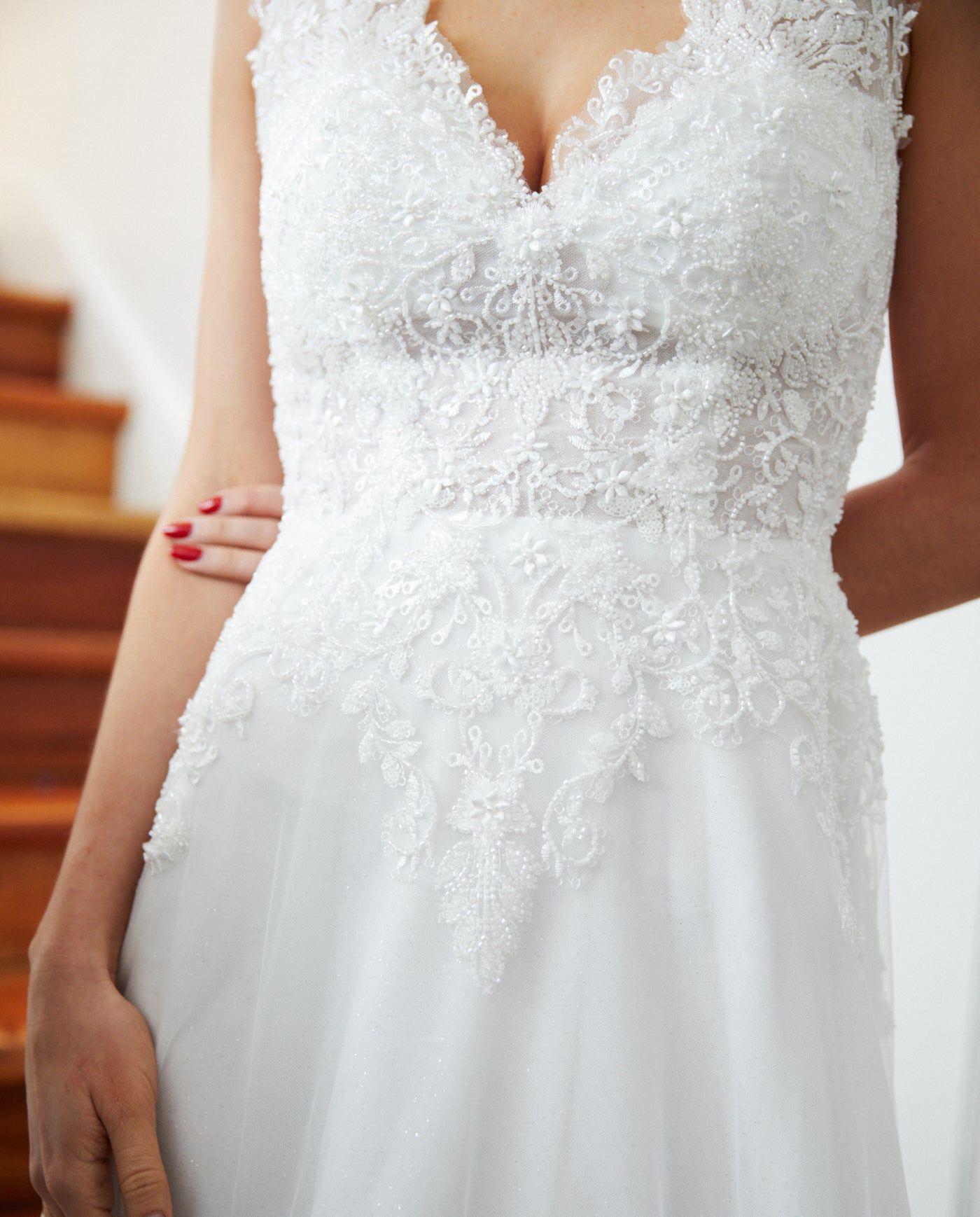 Vestido Largo de Novia Marbella Blanco-2